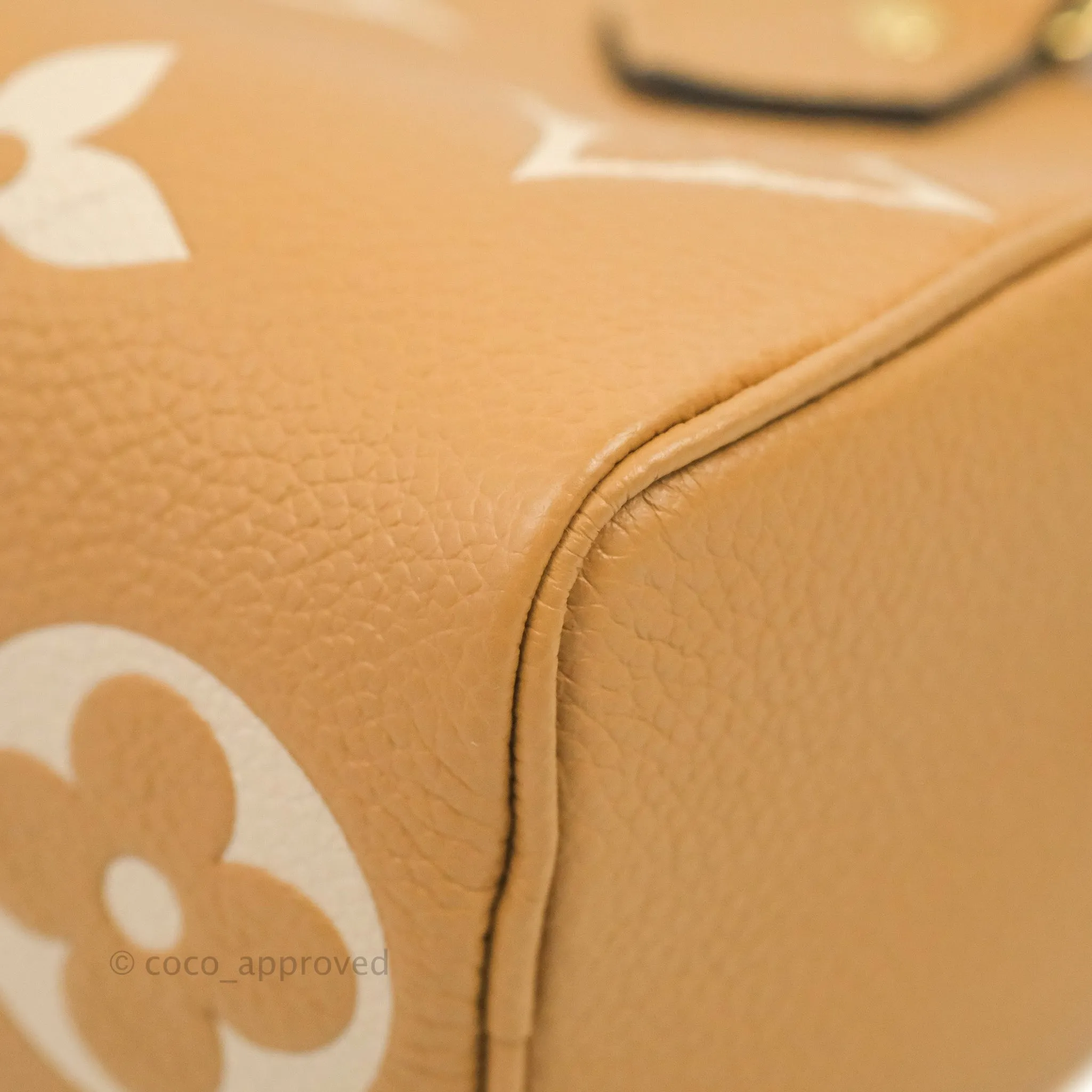 Louis Vuitton Nano Speedy Monogram Canvas Arizona Beige Gold Hardware