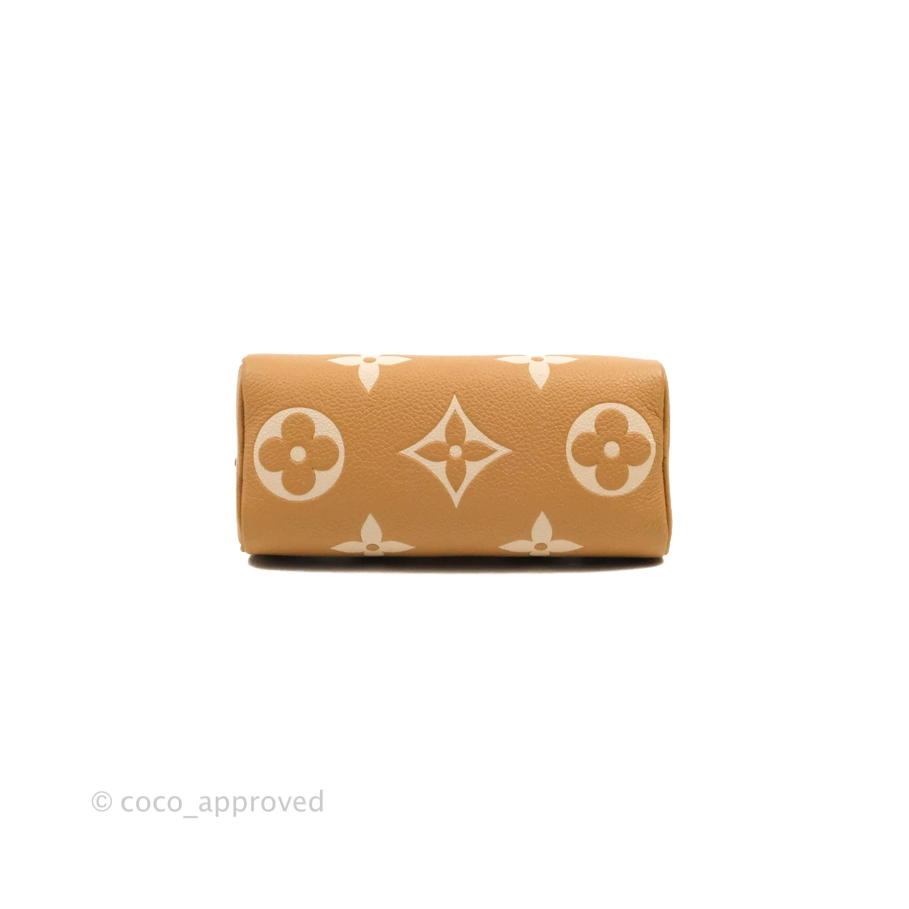 Louis Vuitton Nano Speedy Monogram Canvas Arizona Beige Gold Hardware