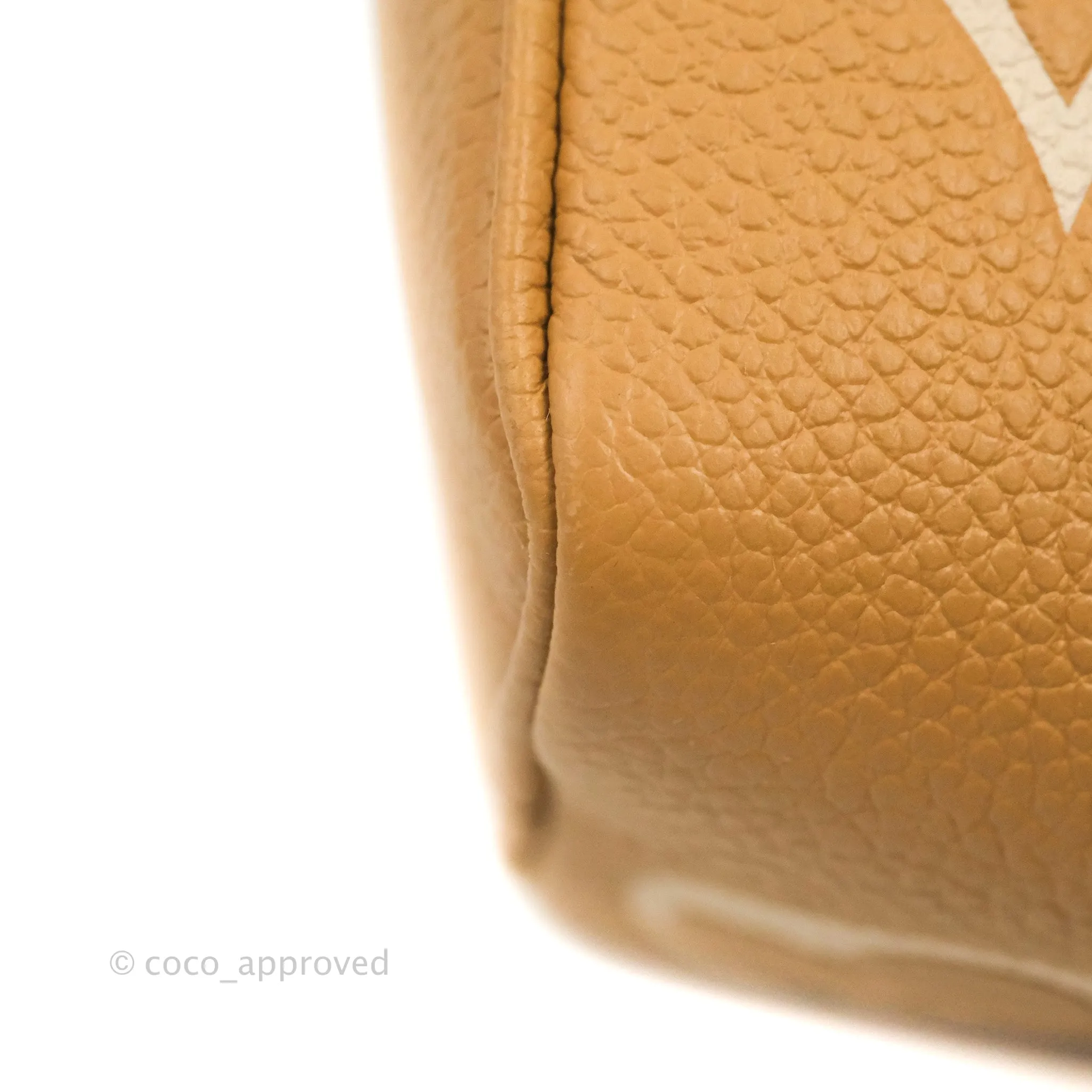 Louis Vuitton Nano Speedy Monogram Canvas Arizona Beige Gold Hardware