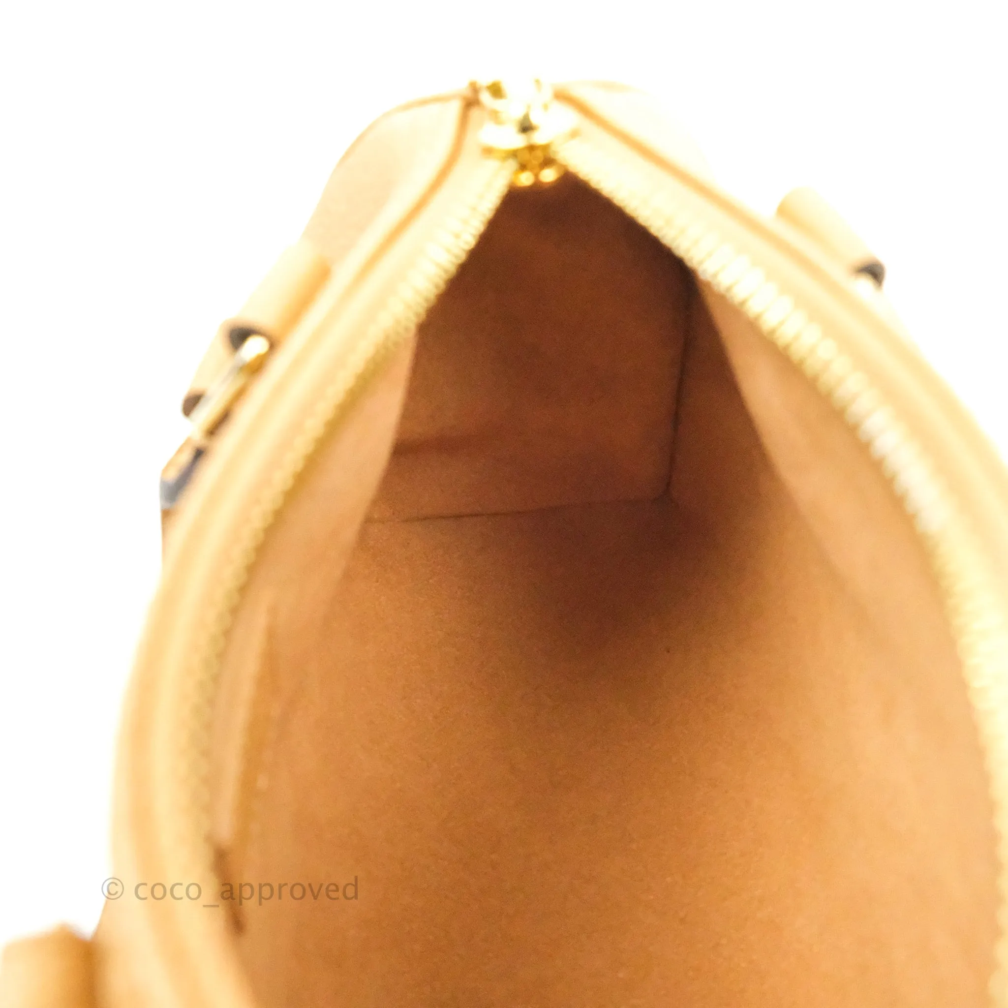 Louis Vuitton Nano Speedy Monogram Canvas Arizona Beige Gold Hardware