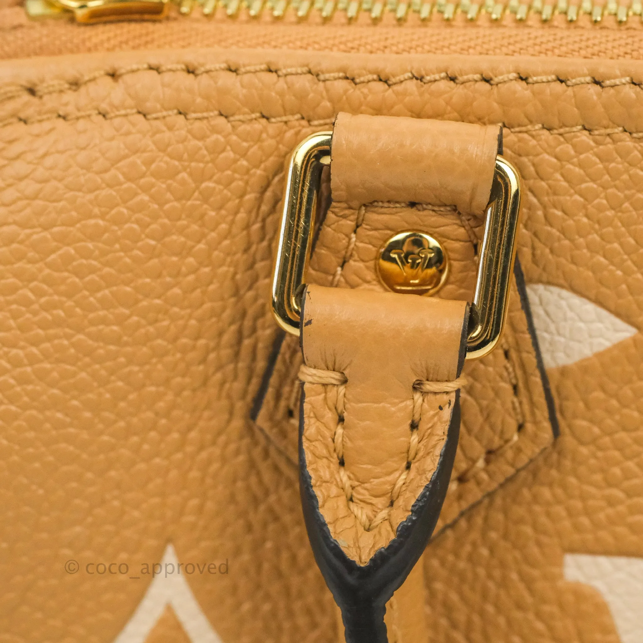 Louis Vuitton Nano Speedy Monogram Canvas Arizona Beige Gold Hardware