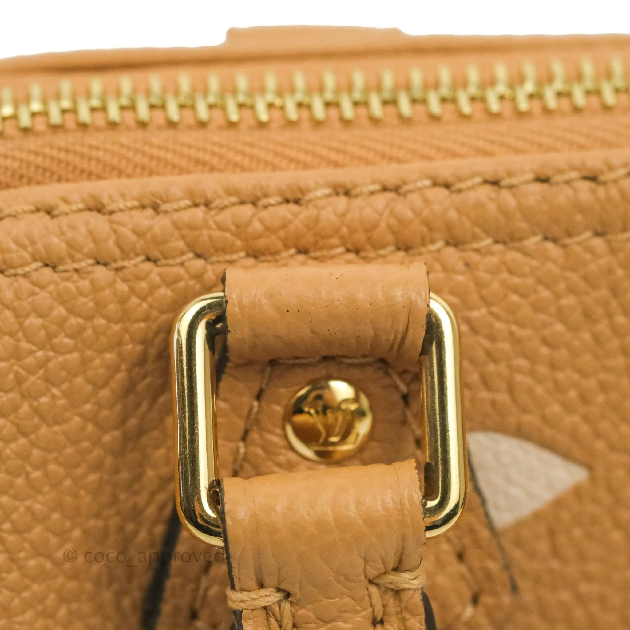 Louis Vuitton Nano Speedy Monogram Canvas Arizona Beige Gold Hardware