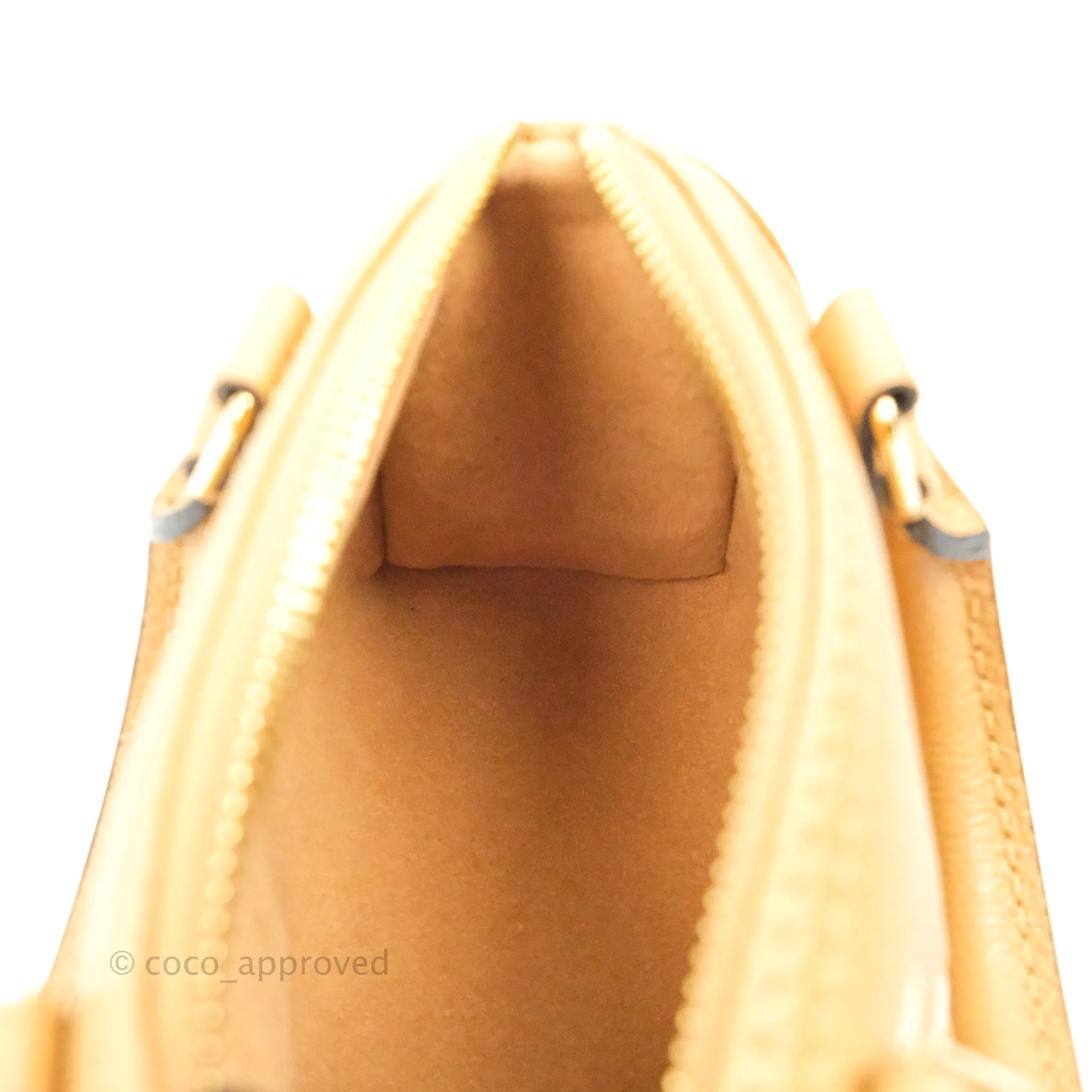 Louis Vuitton Nano Speedy Monogram Canvas Arizona Beige Gold Hardware