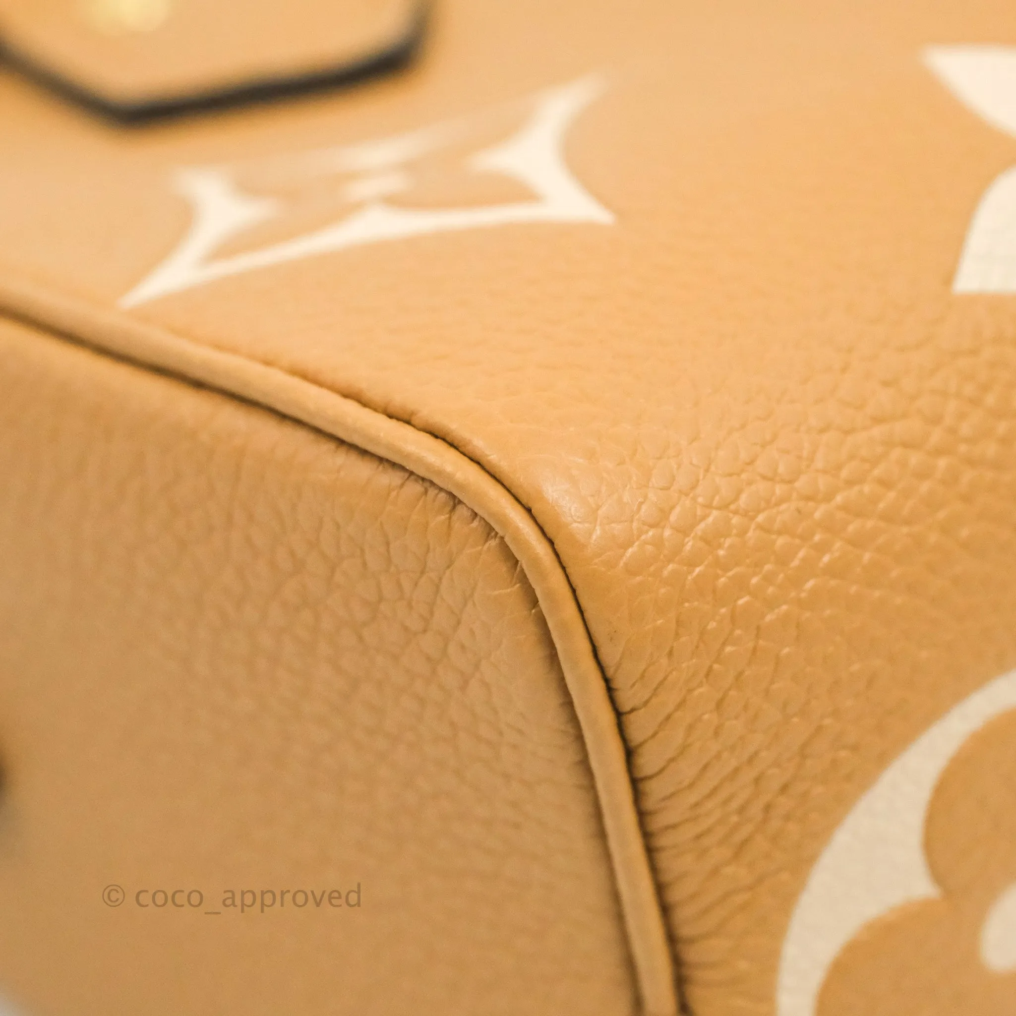 Louis Vuitton Nano Speedy Monogram Canvas Arizona Beige Gold Hardware