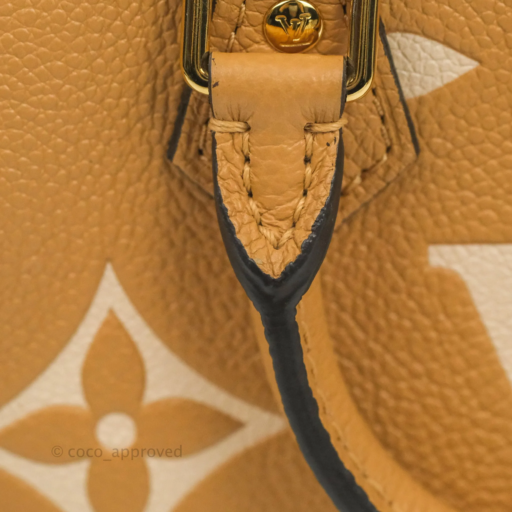 Louis Vuitton Nano Speedy Monogram Canvas Arizona Beige Gold Hardware