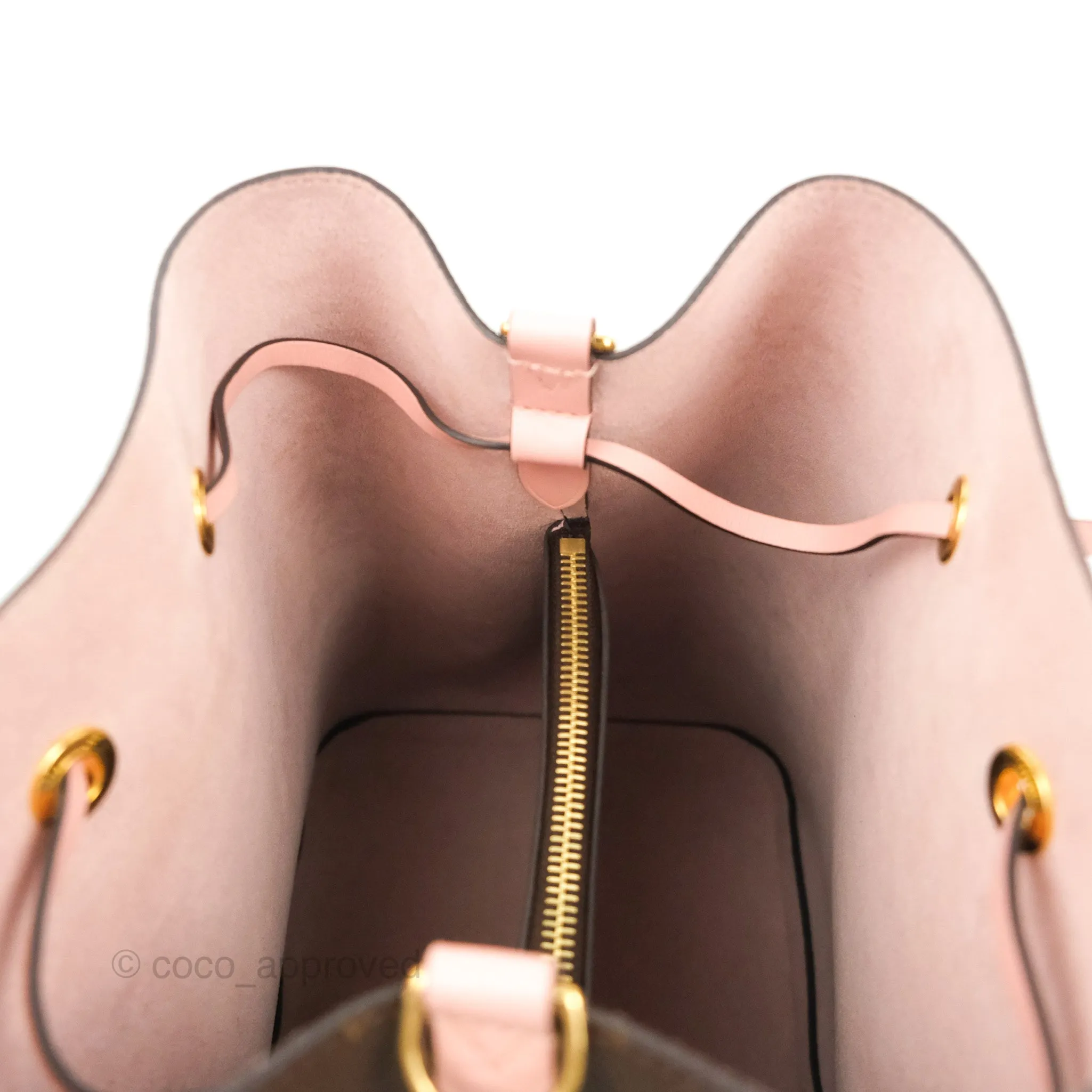Louis Vuitton Neonoe Bucket Bag MM Monogram Canvas Rose Poudre