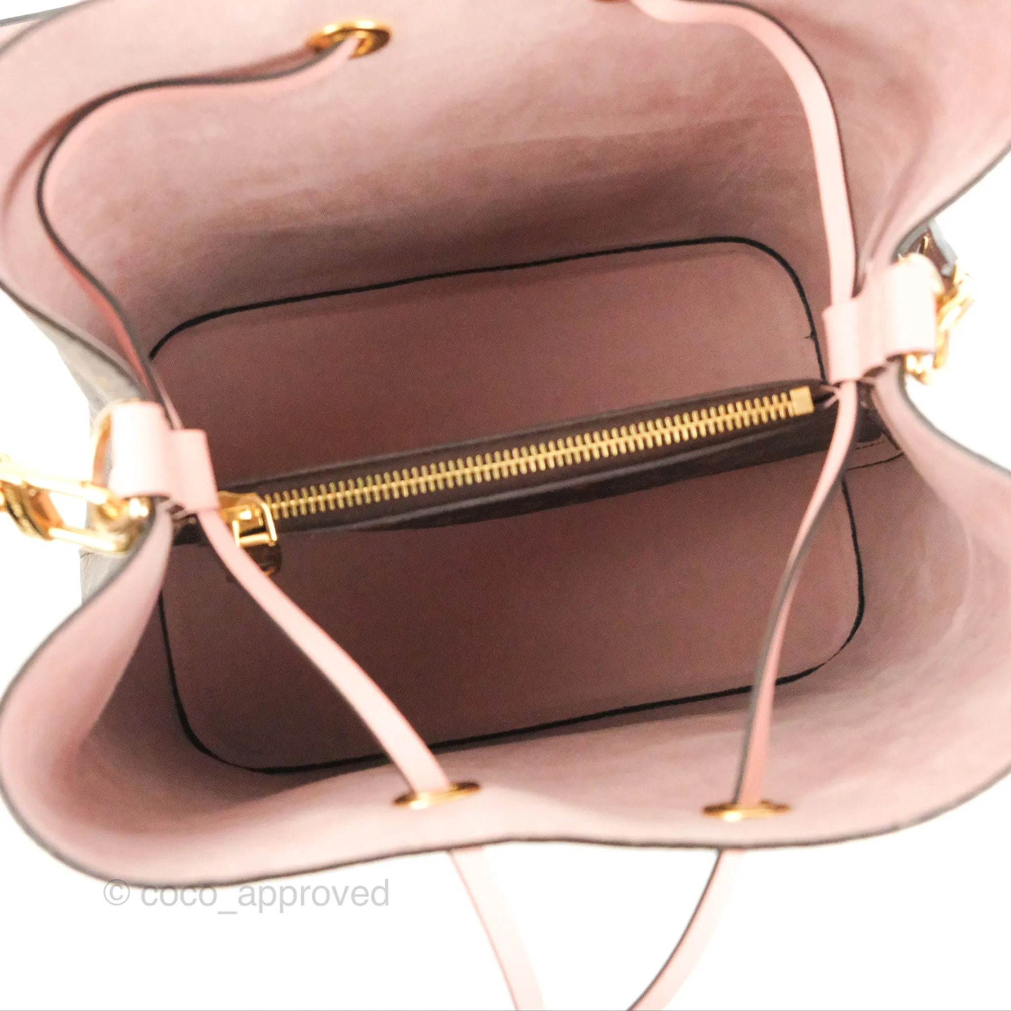 Louis Vuitton Neonoe Bucket Bag MM Monogram Canvas Rose Poudre