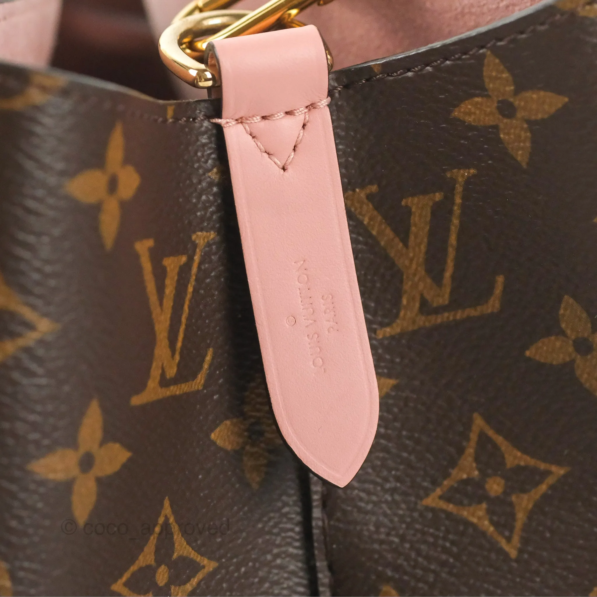 Louis Vuitton Neonoe Bucket Bag MM Monogram Canvas Rose Poudre