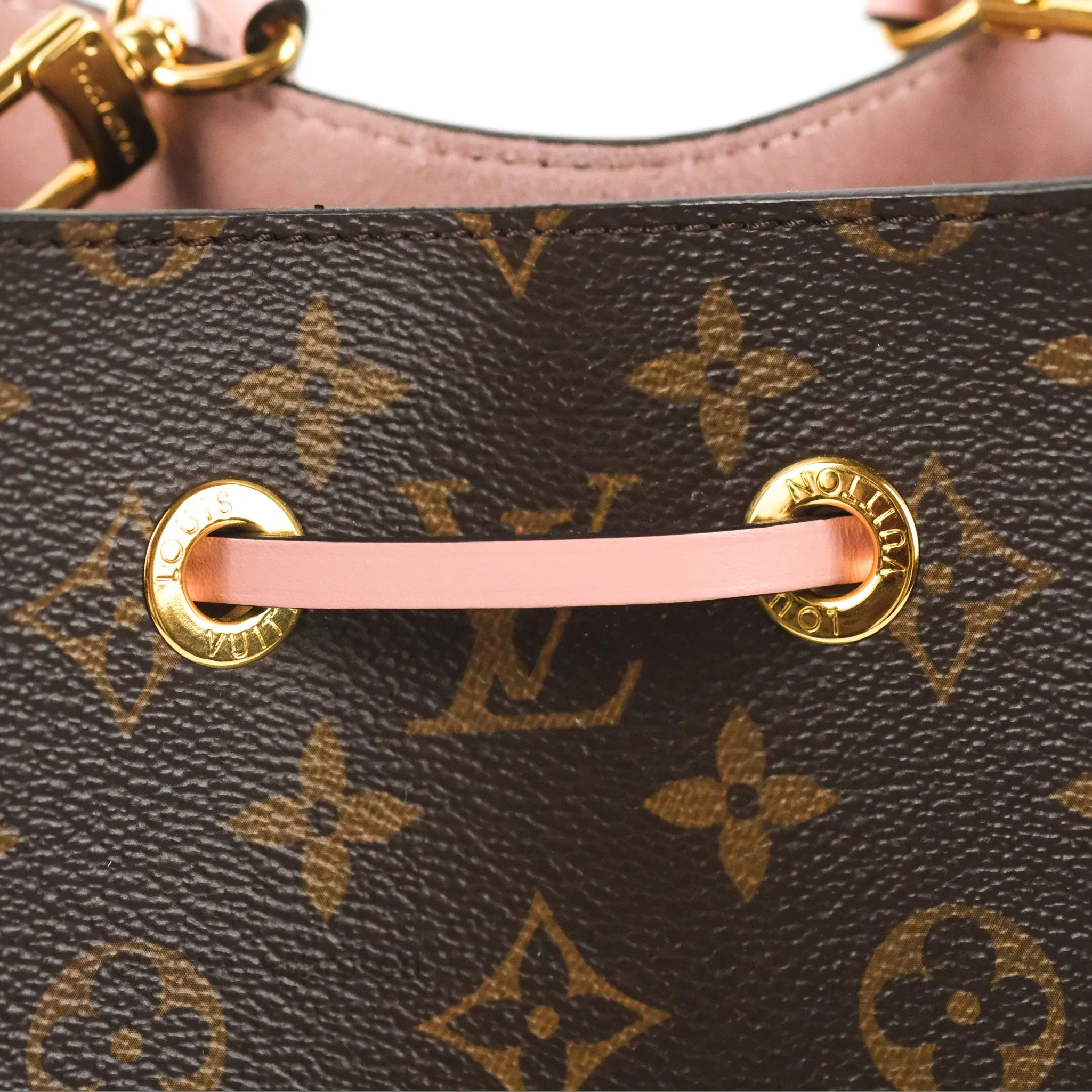 Louis Vuitton Neonoe Bucket Bag MM Monogram Canvas Rose Poudre