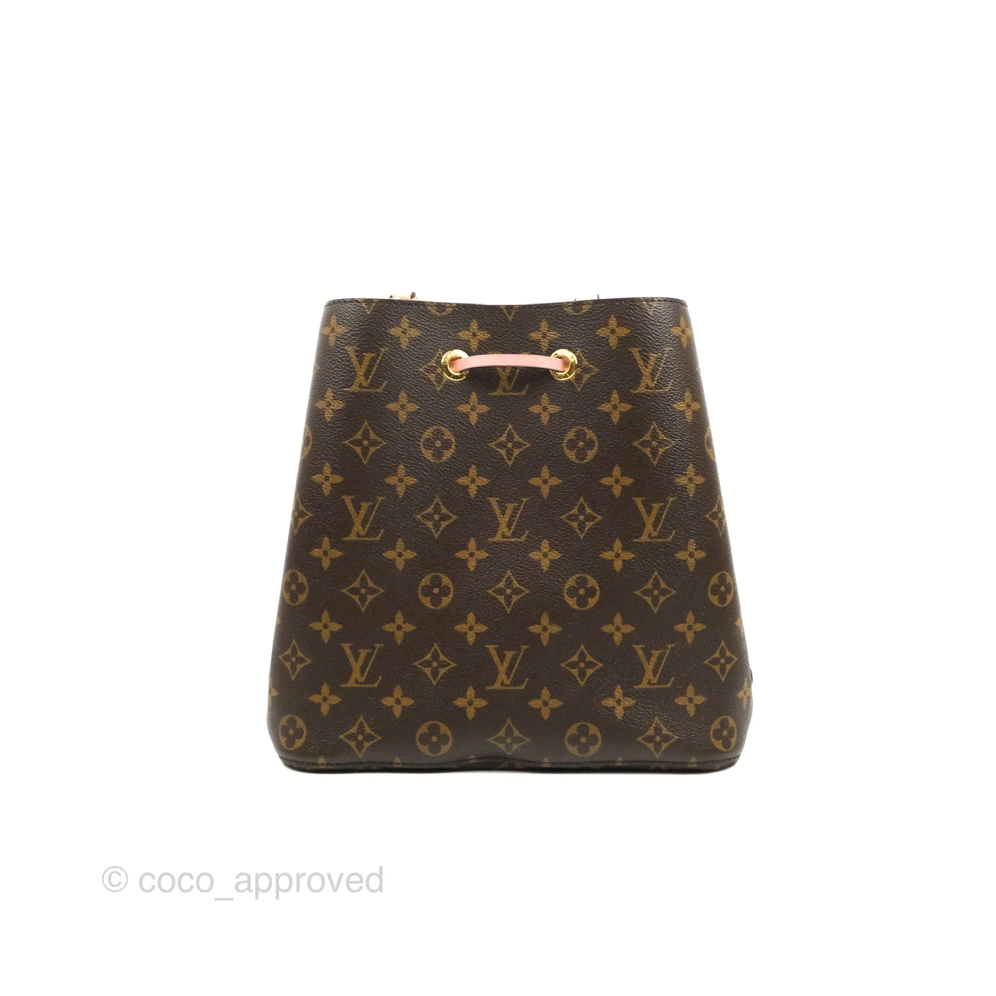 Louis Vuitton Neonoe Bucket Bag MM Monogram Canvas Rose Poudre