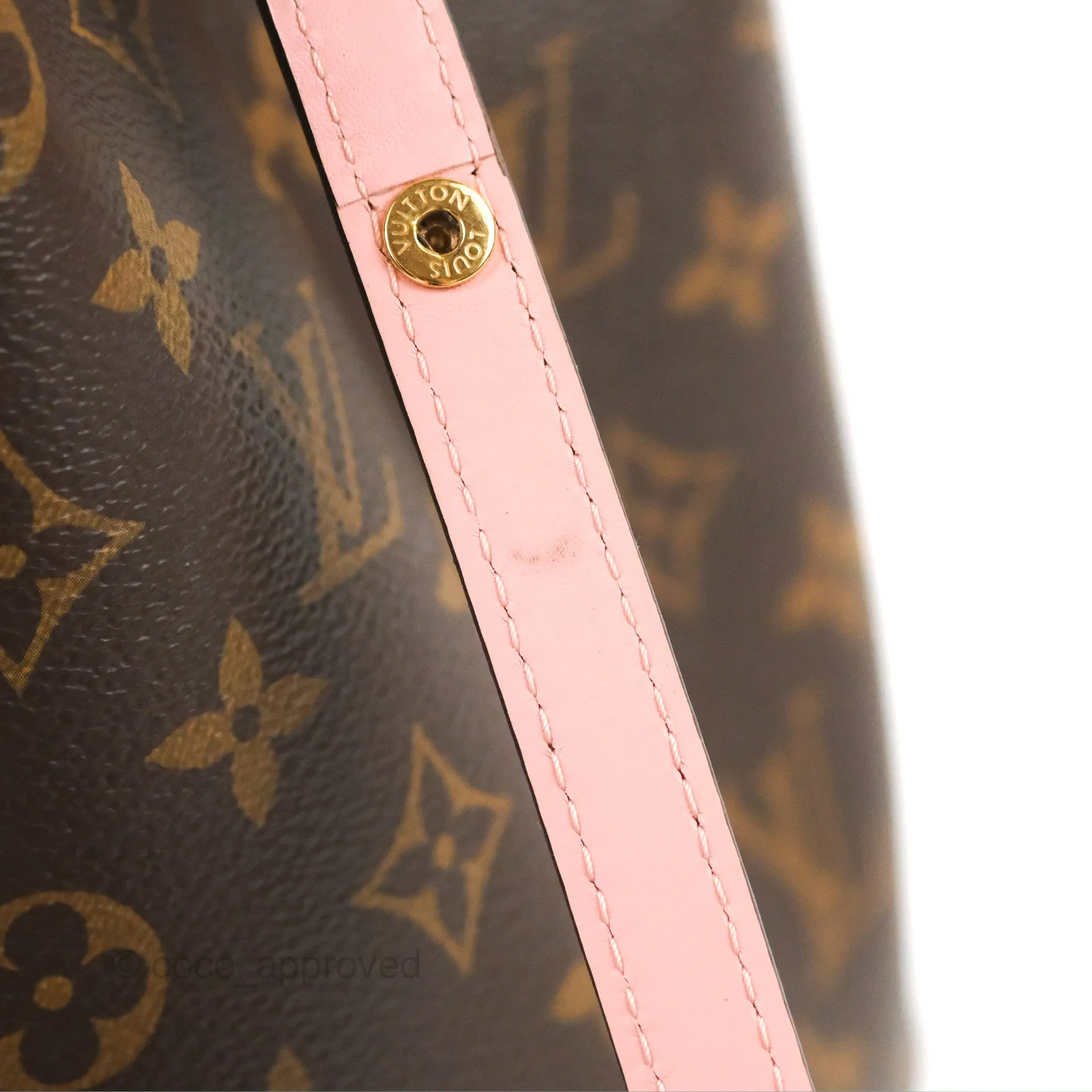 Louis Vuitton Neonoe Bucket Bag MM Monogram Canvas Rose Poudre