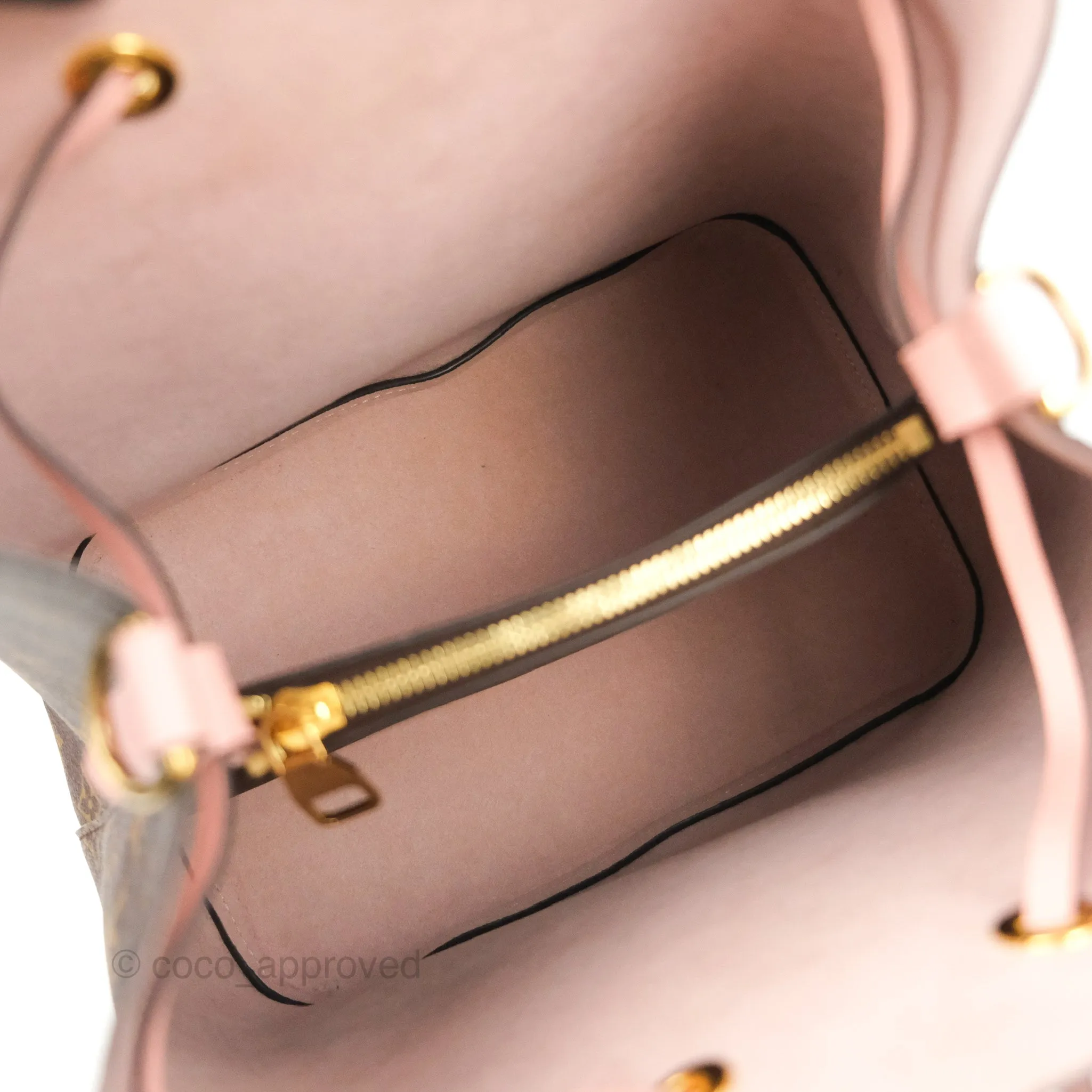 Louis Vuitton Neonoe Bucket Bag MM Monogram Canvas Rose Poudre