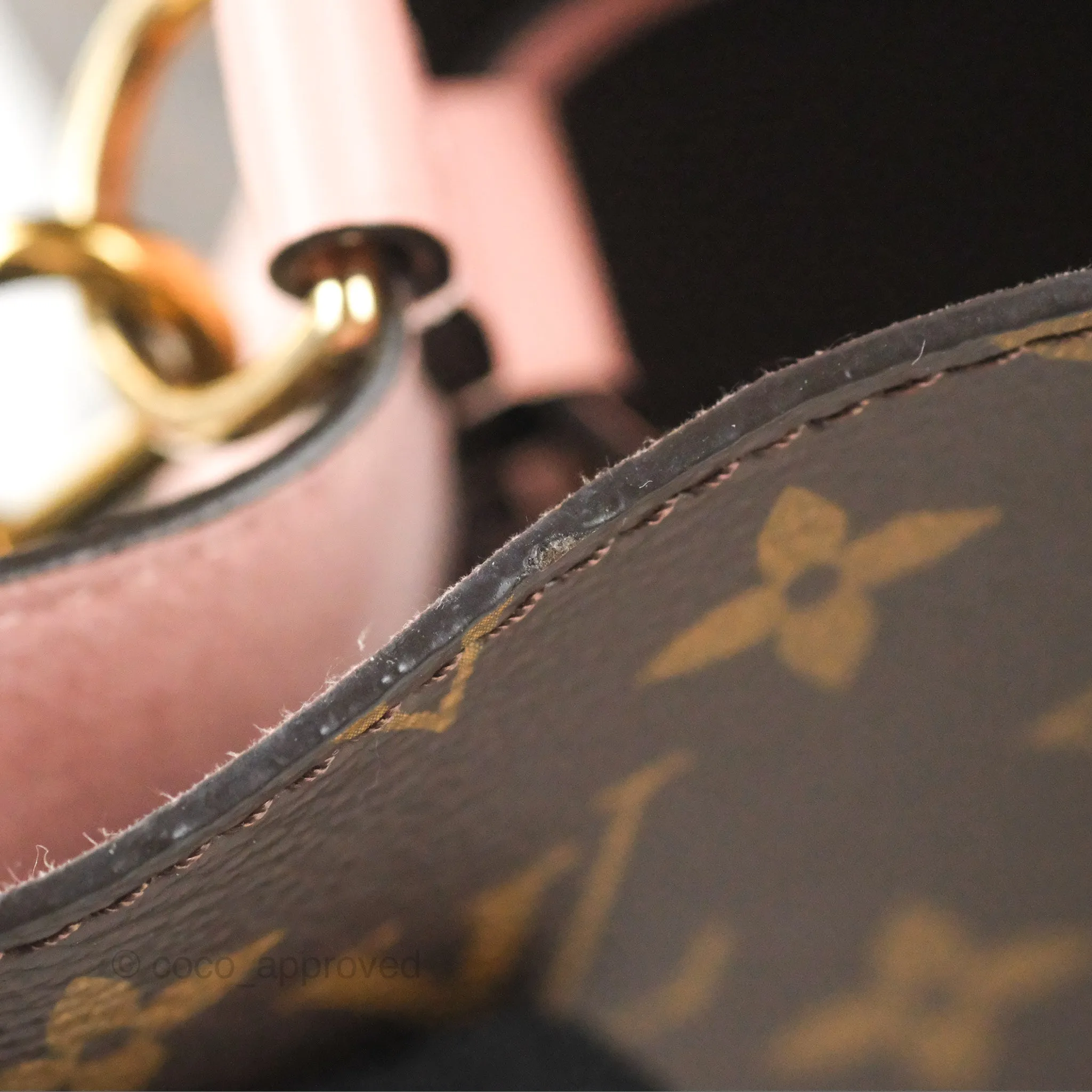 Louis Vuitton Neonoe Bucket Bag MM Monogram Canvas Rose Poudre