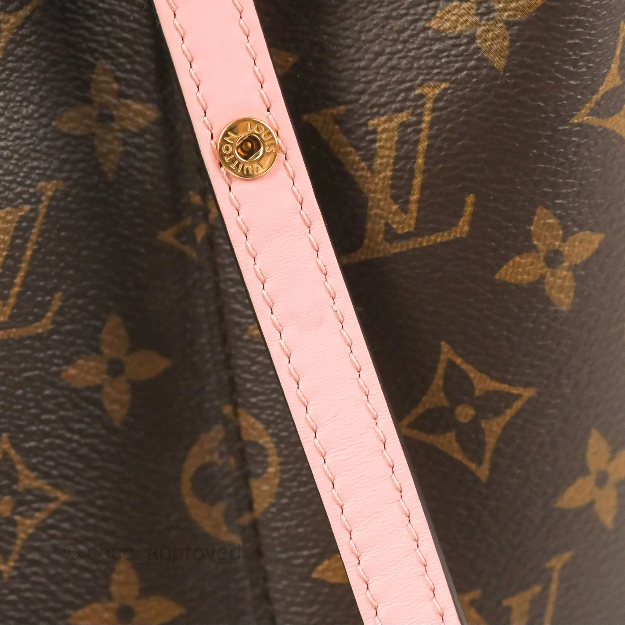 Louis Vuitton Neonoe Bucket Bag MM Monogram Canvas Rose Poudre