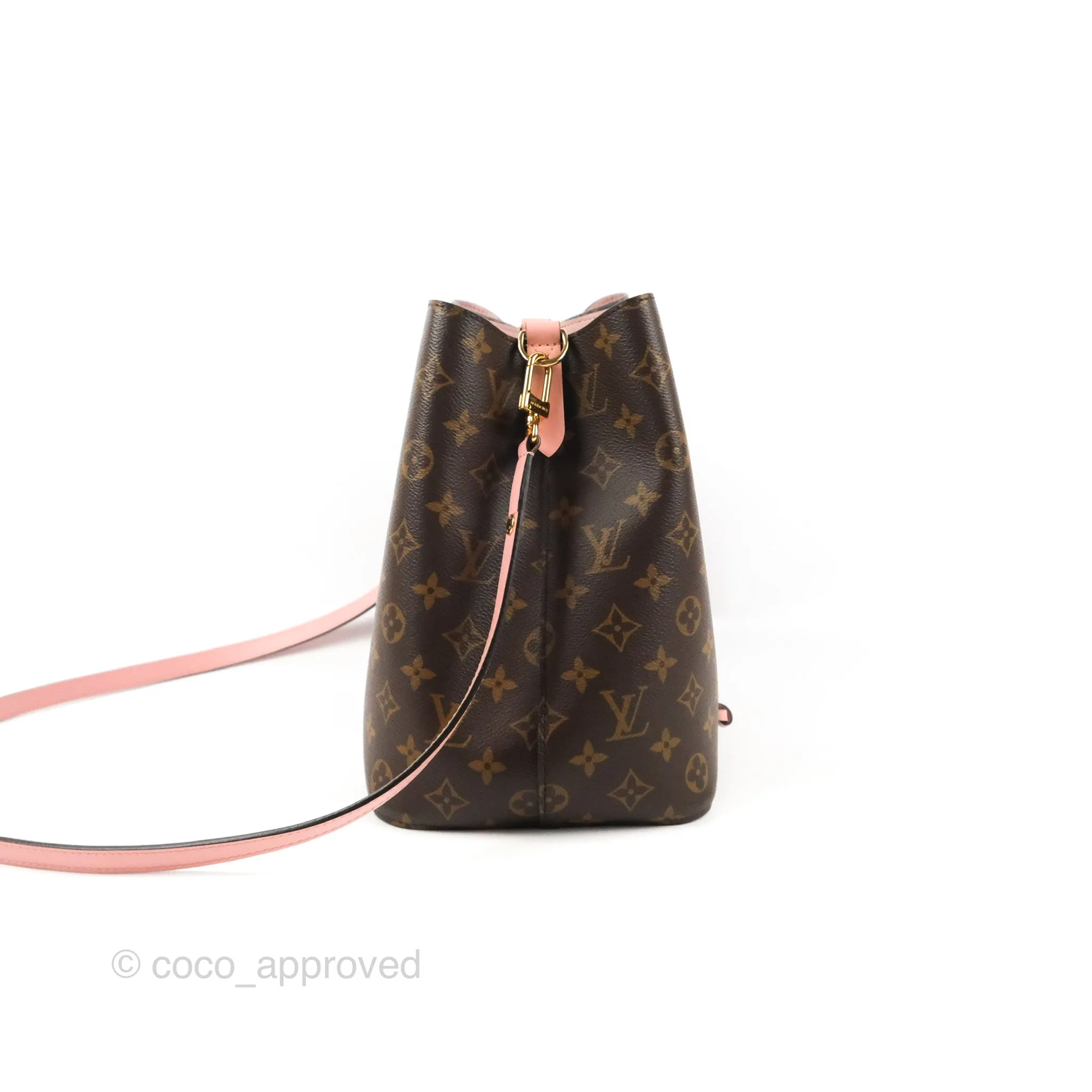 Louis Vuitton Neonoe Bucket Bag MM Monogram Canvas Rose Poudre