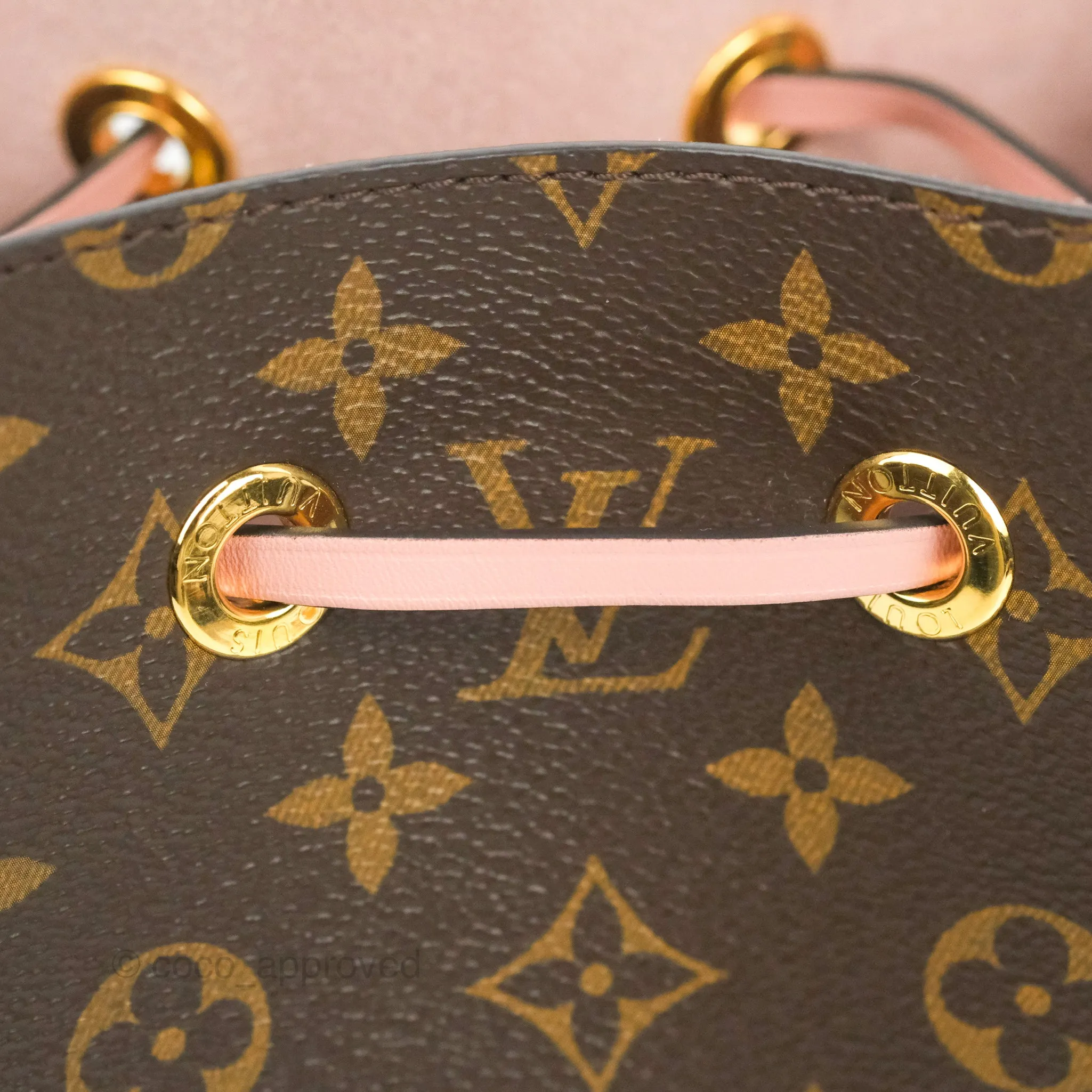 Louis Vuitton Neonoe Bucket Bag MM Monogram Canvas Rose Poudre