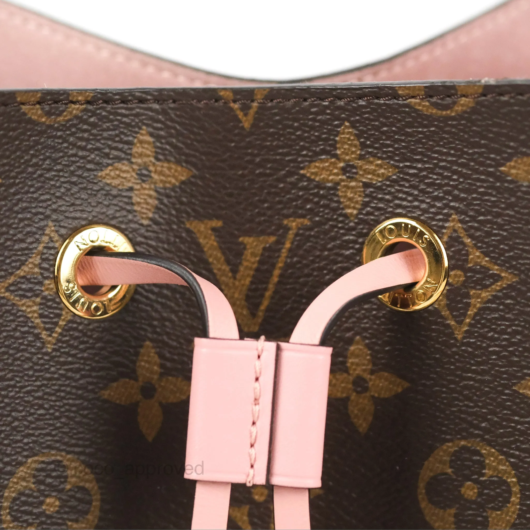 Louis Vuitton Neonoe Bucket Bag MM Monogram Canvas Rose Poudre