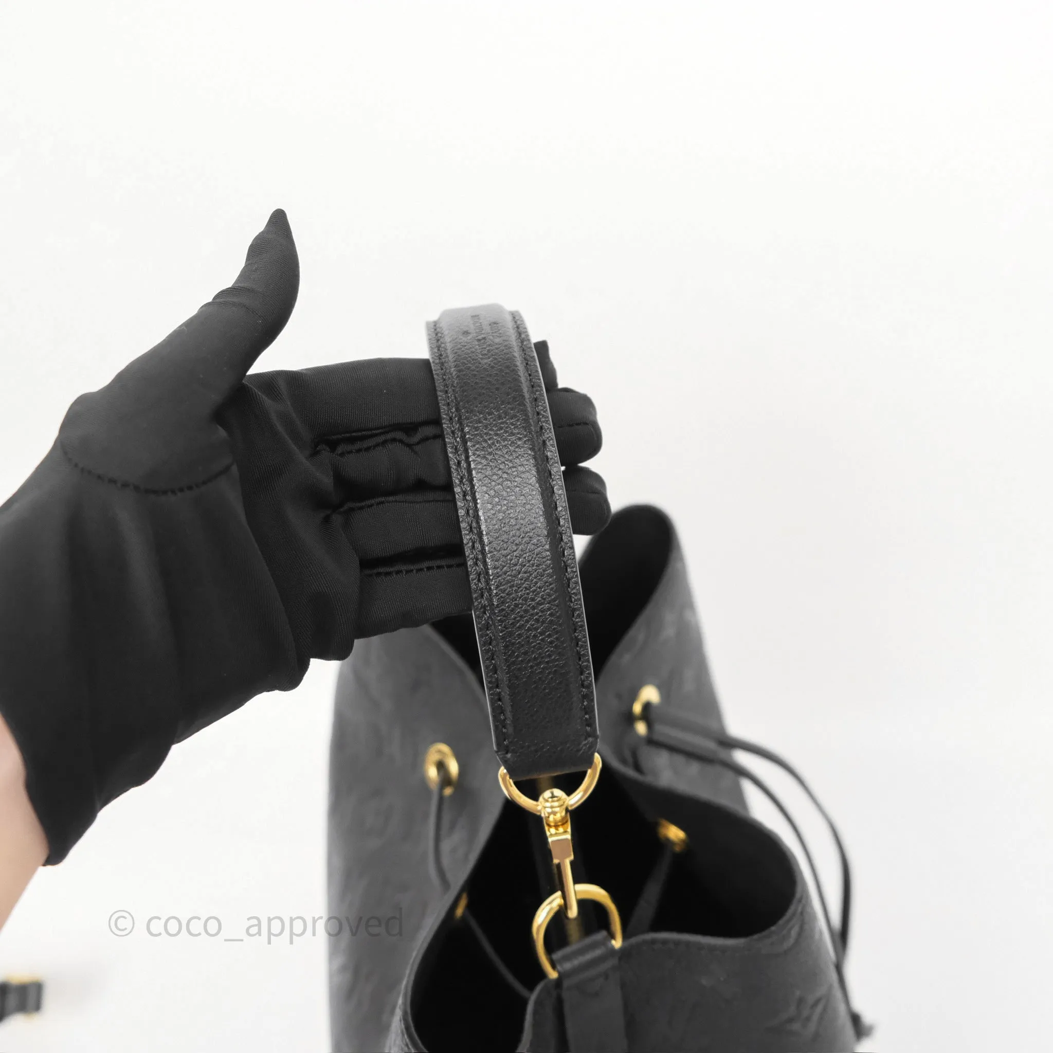 Louis Vuitton NeoNoe MM Monogram Empreinte Leather Black