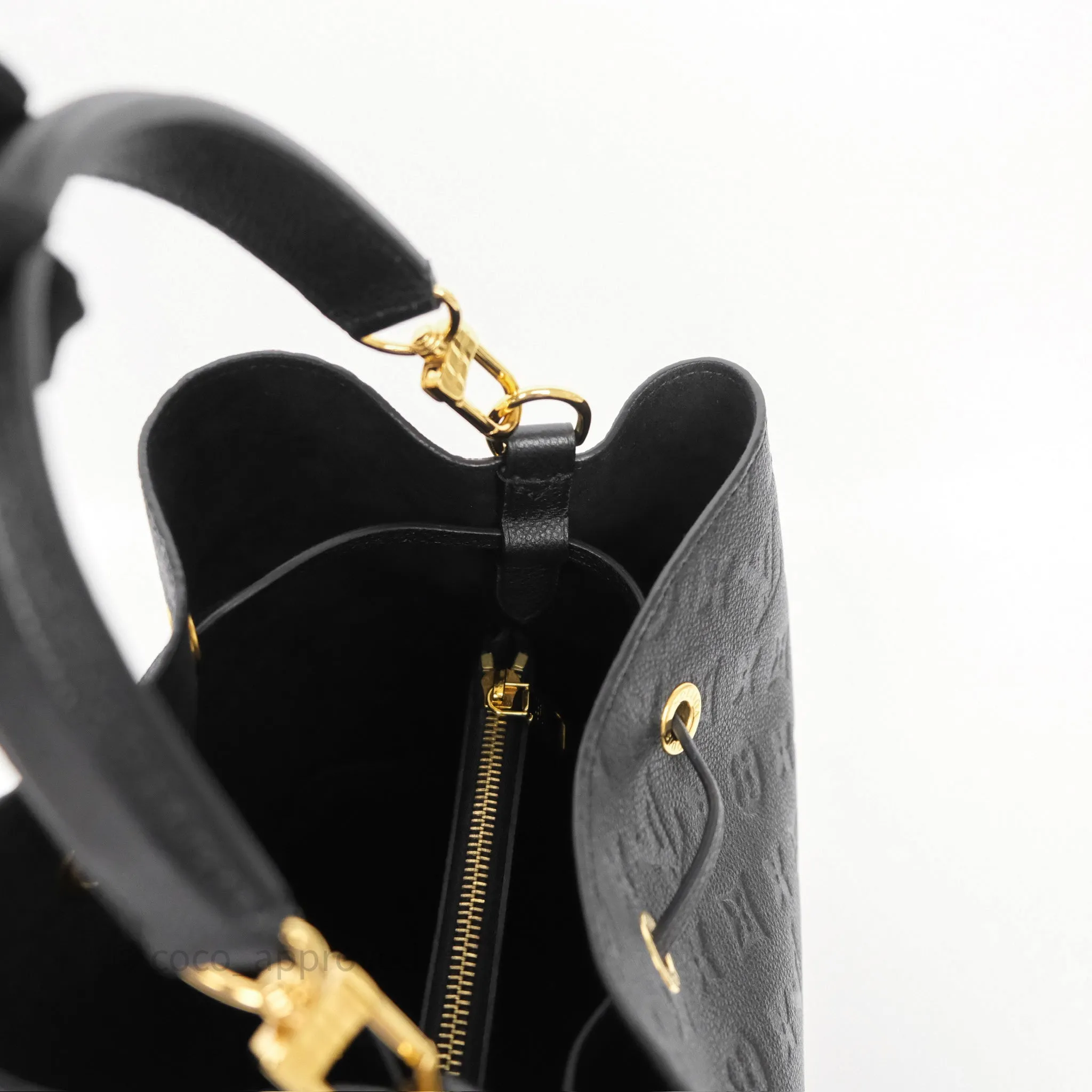 Louis Vuitton NeoNoe MM Monogram Empreinte Leather Black