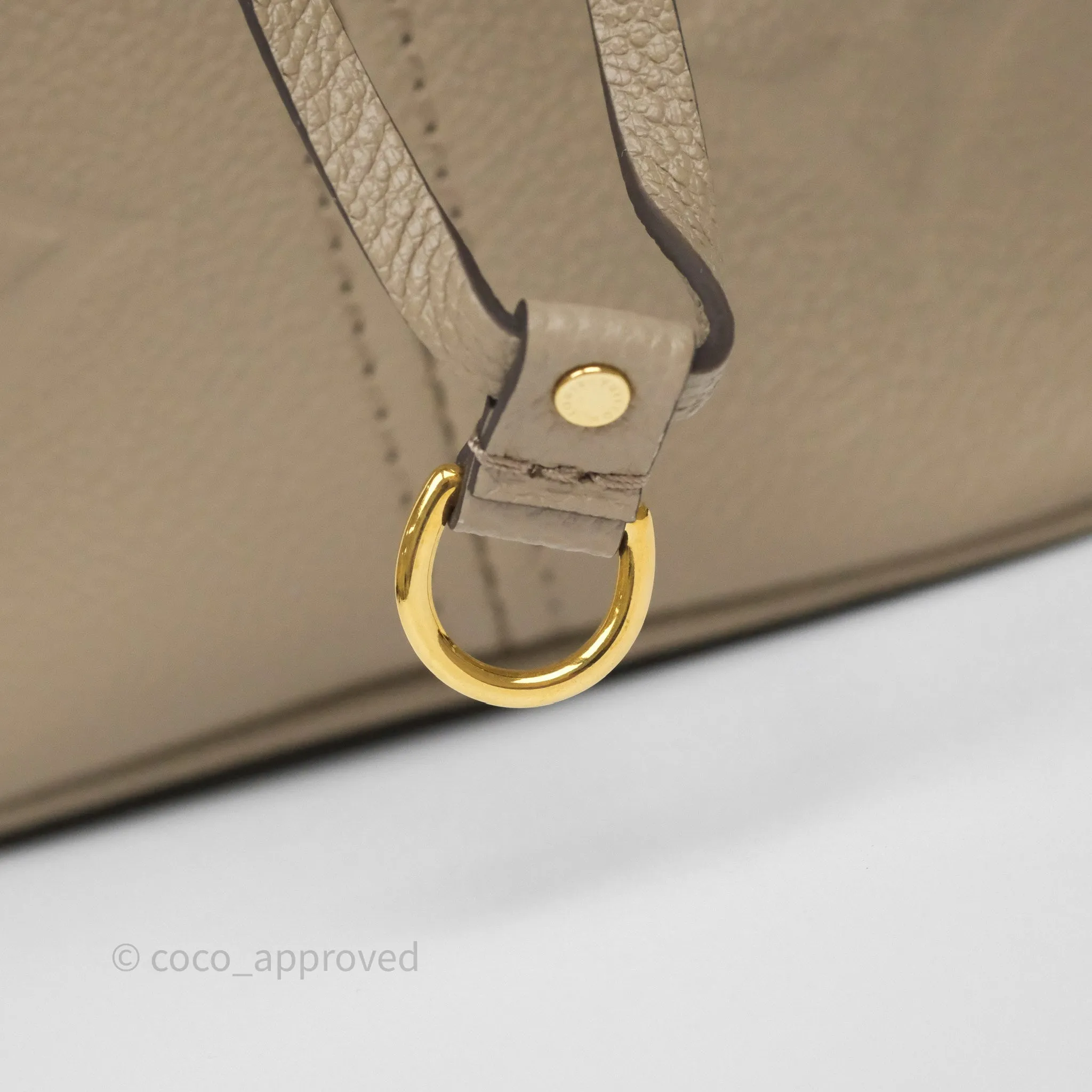 Louis Vuitton Neverfull MM Monogram Empreinte Leather Tourterelle
