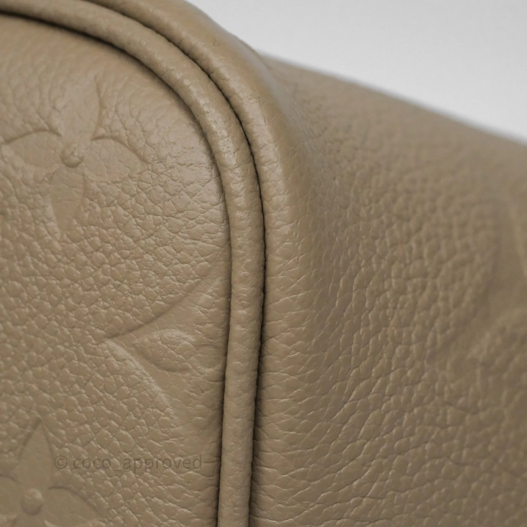 Louis Vuitton Neverfull MM Monogram Empreinte Leather Tourterelle
