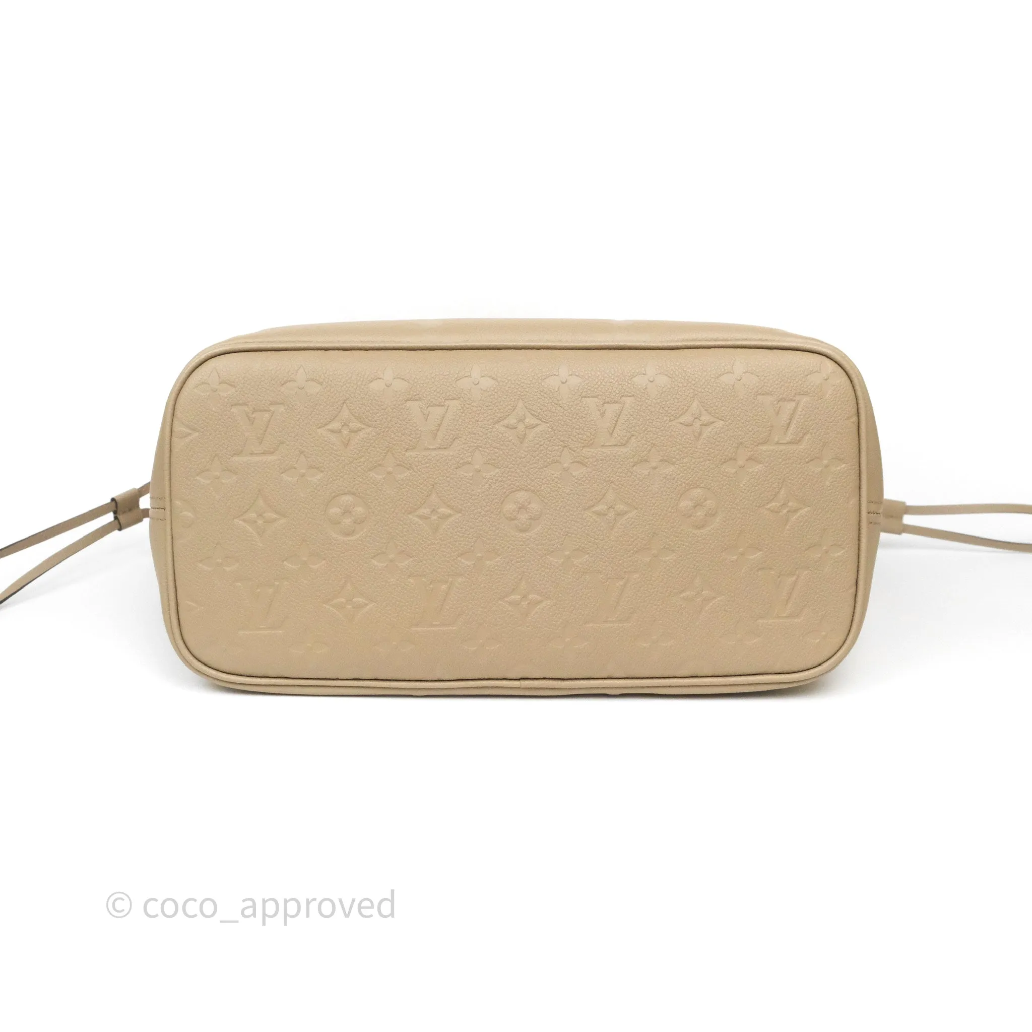 Louis Vuitton Neverfull MM Monogram Empreinte Leather Tourterelle