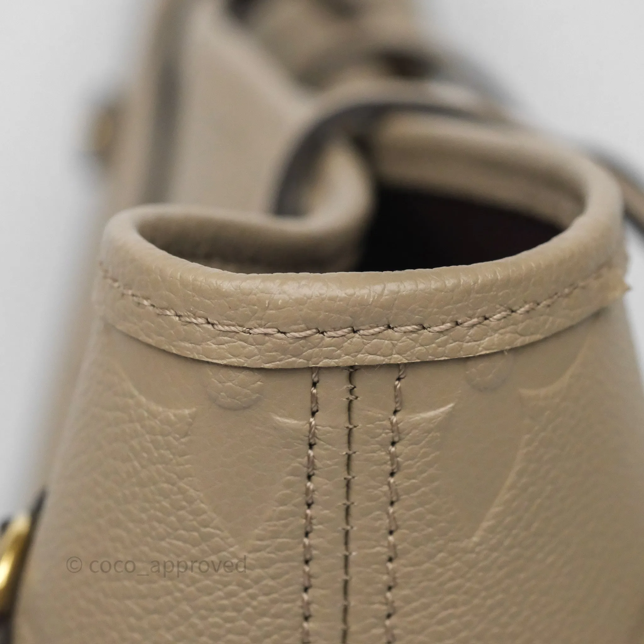 Louis Vuitton Neverfull MM Monogram Empreinte Leather Tourterelle