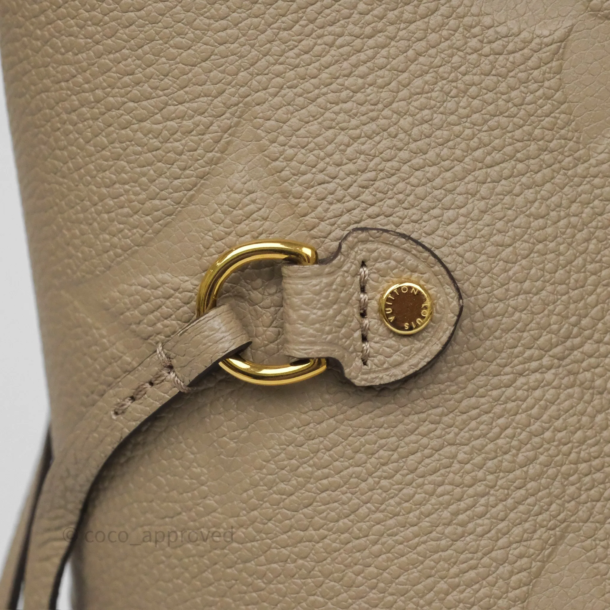 Louis Vuitton Neverfull MM Monogram Empreinte Leather Tourterelle