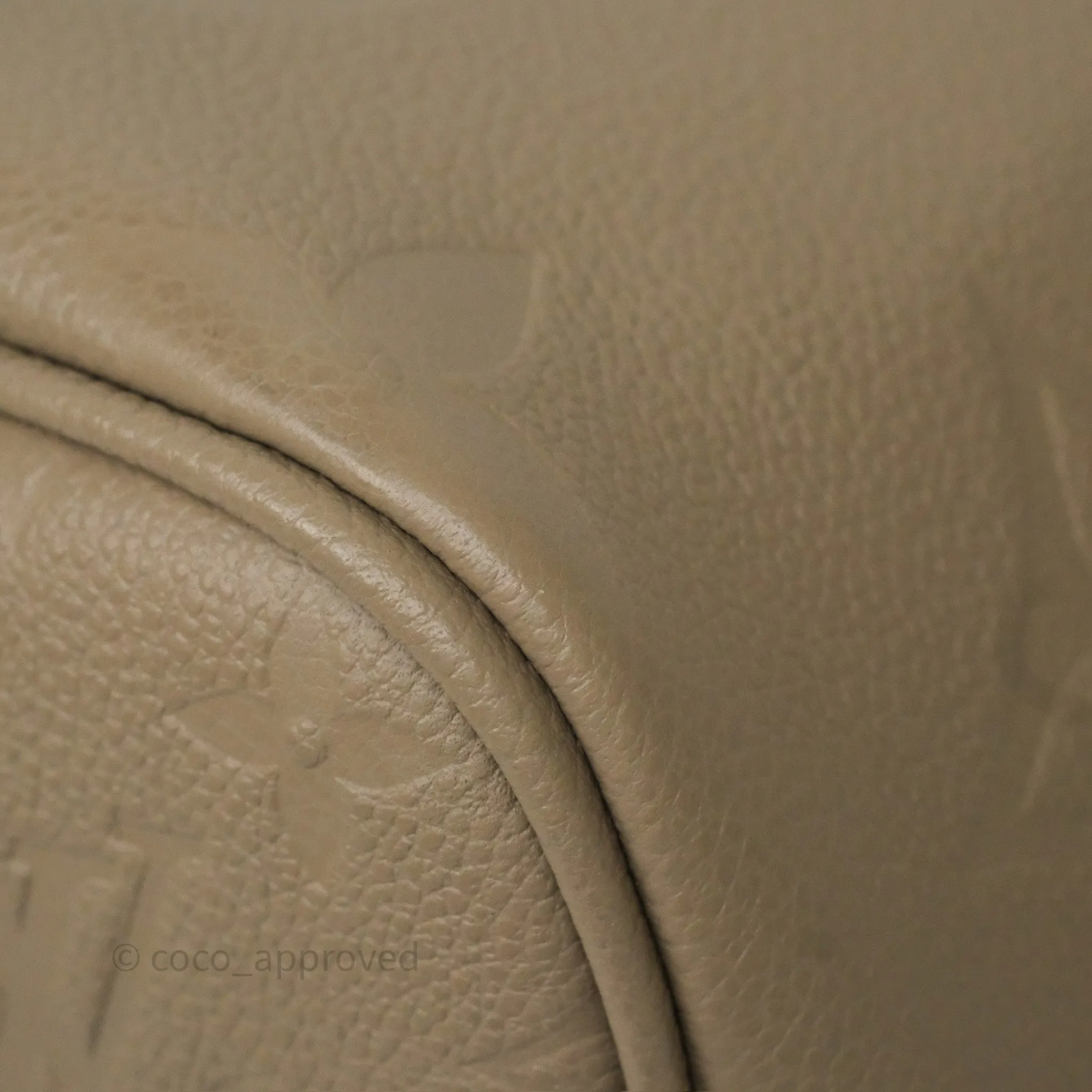 Louis Vuitton Neverfull MM Monogram Empreinte Leather Tourterelle