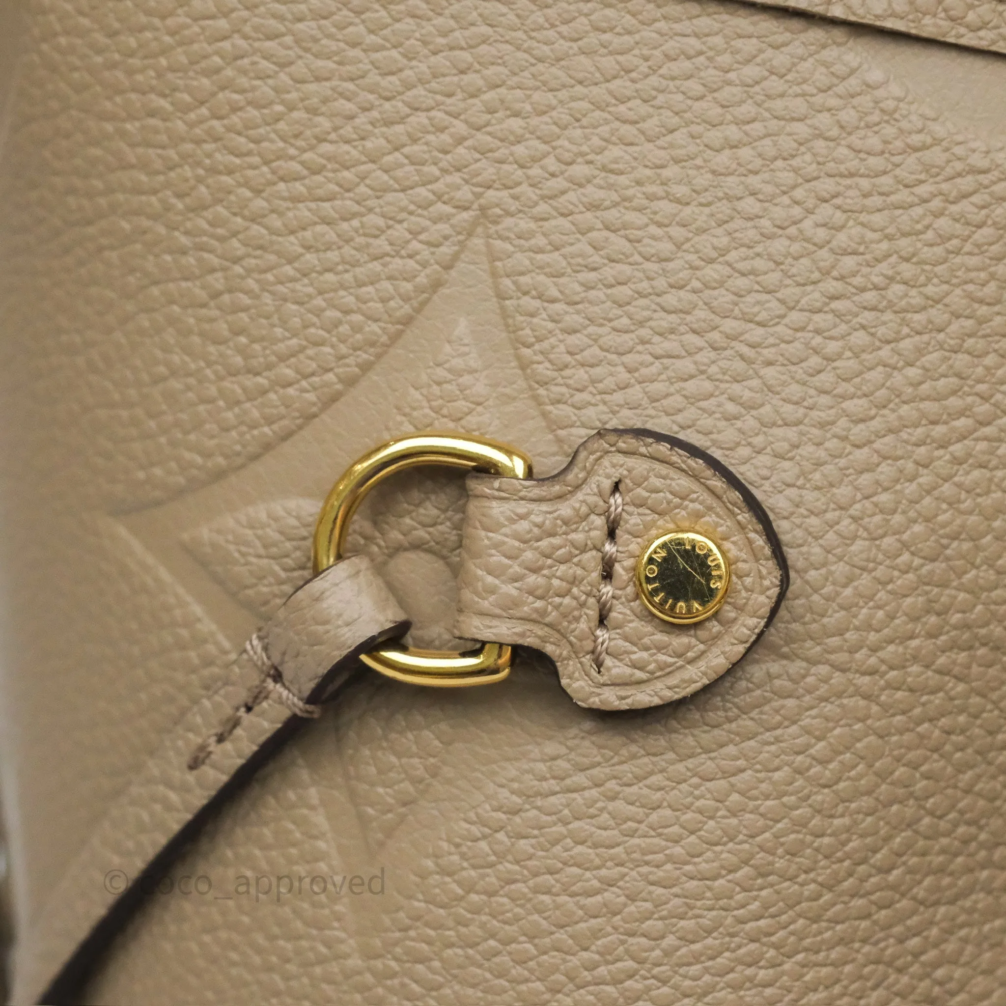 Louis Vuitton Neverfull MM Monogram Empreinte Leather Tourterelle