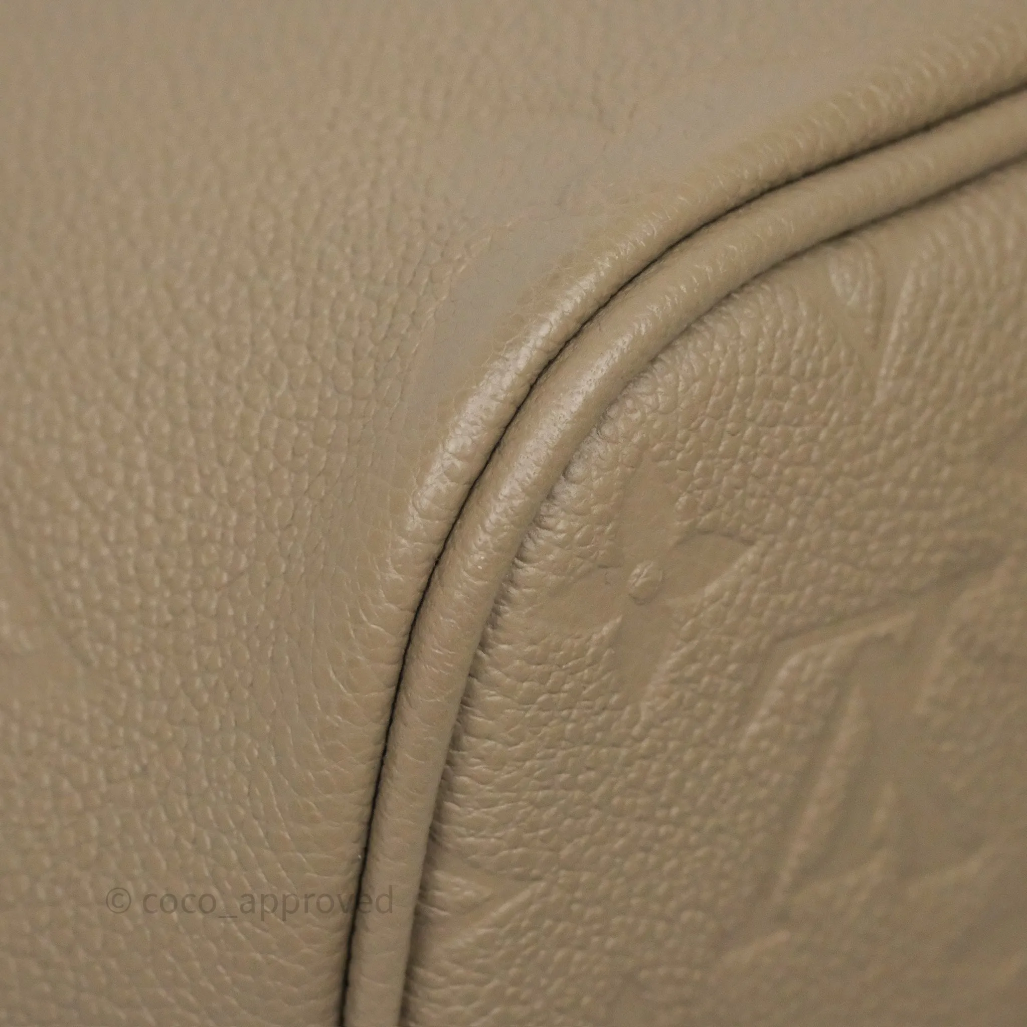 Louis Vuitton Neverfull MM Monogram Empreinte Leather Tourterelle