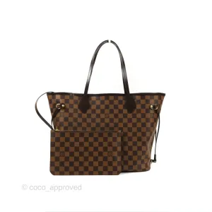 Louis Vuitton Neverfull MM Tote Bag Damier Ebene Canvas