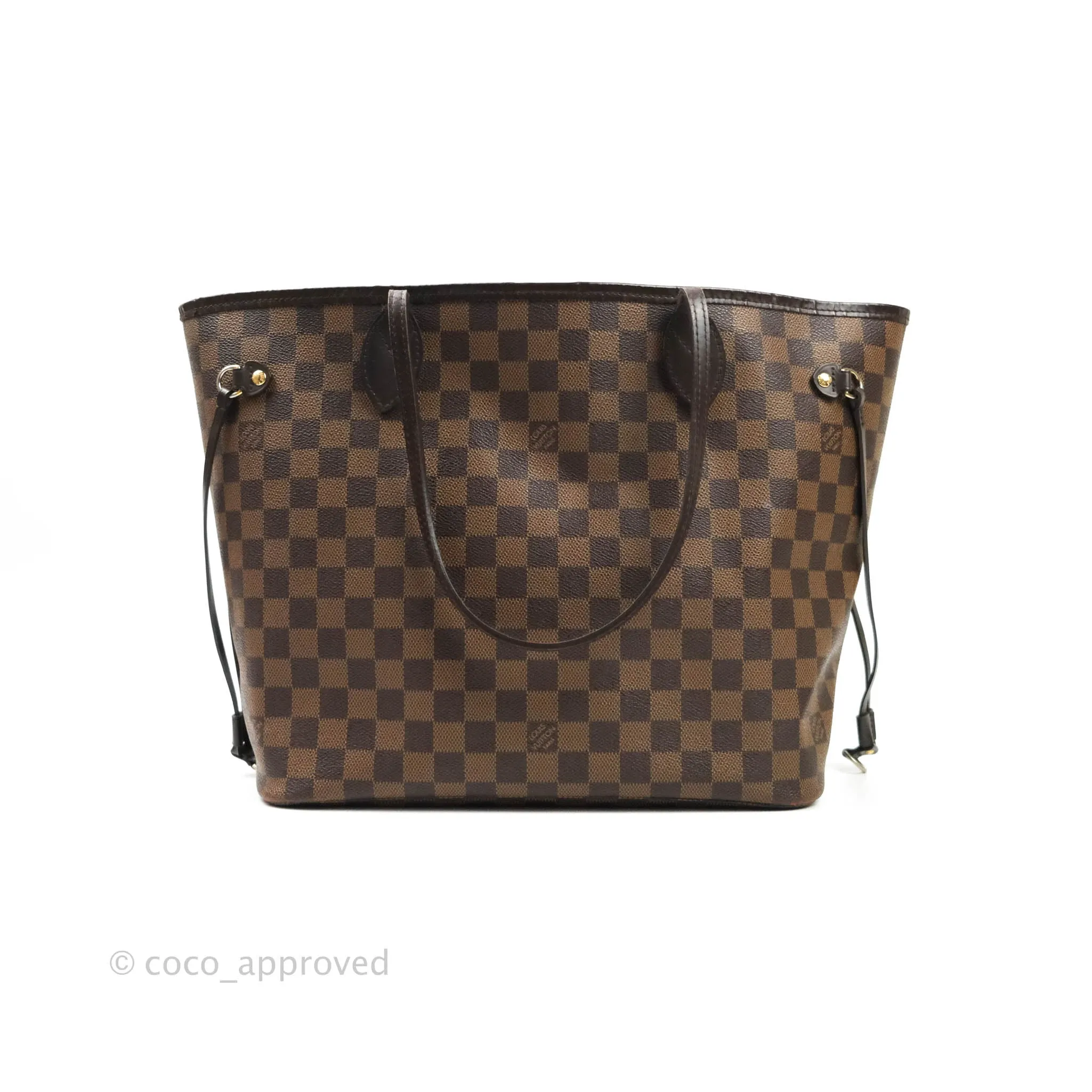 Louis Vuitton Neverfull MM Tote Bag Damier Ebene Canvas