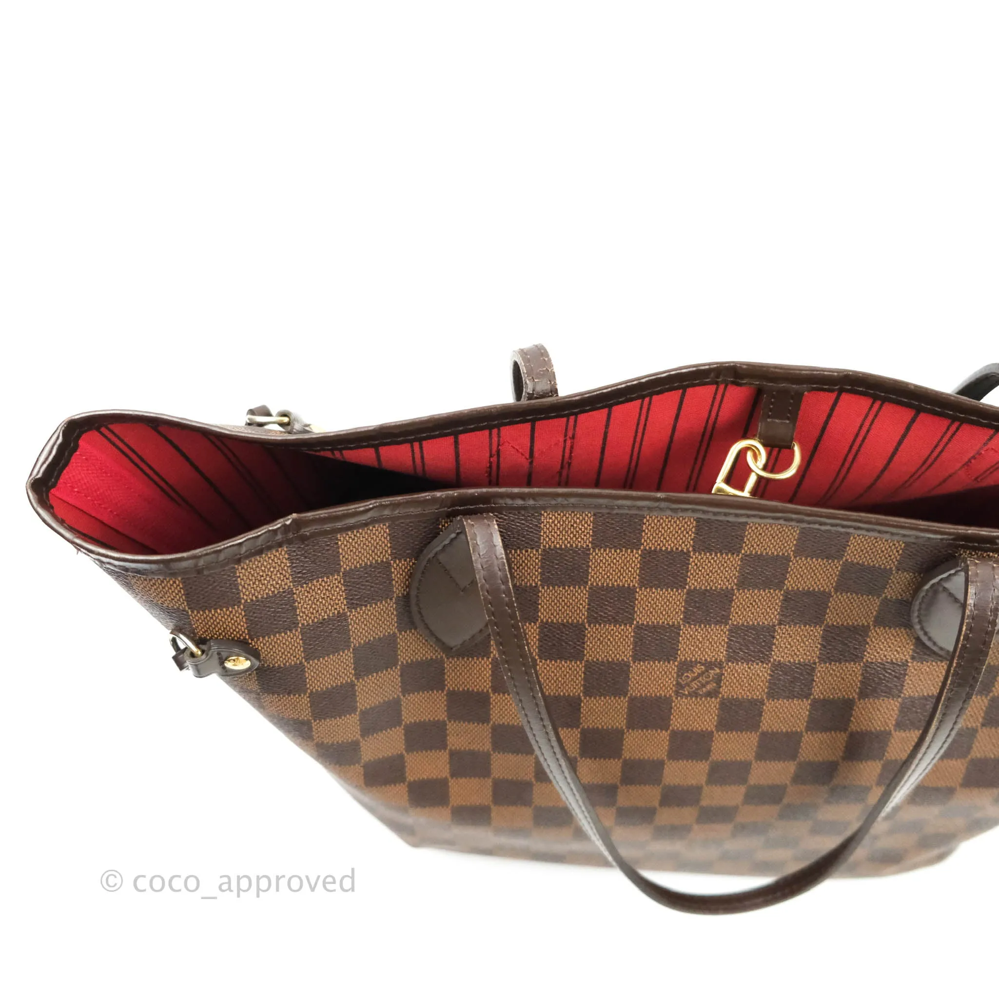 Louis Vuitton Neverfull MM Tote Bag Damier Ebene Canvas