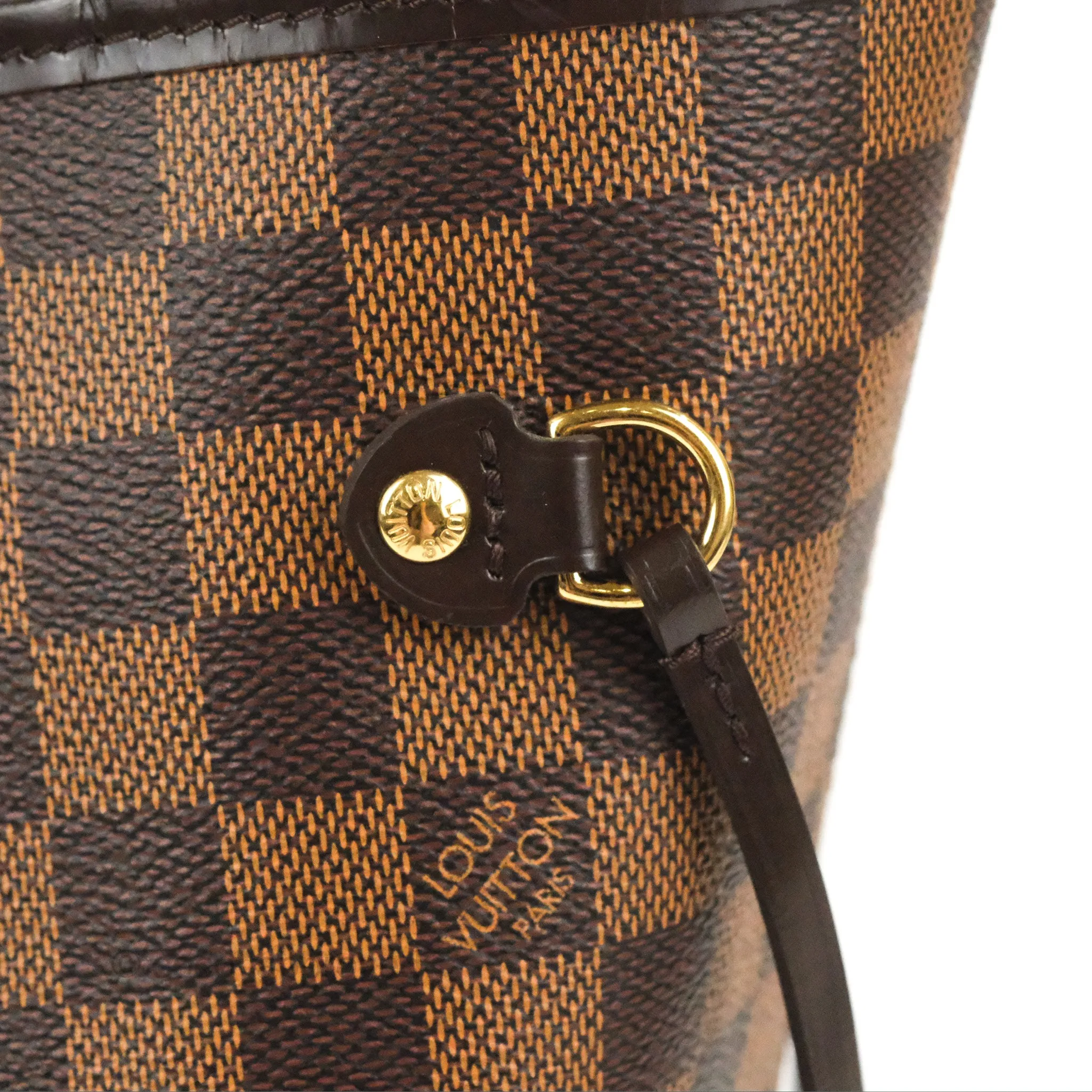 Louis Vuitton Neverfull MM Tote Bag Damier Ebene Canvas