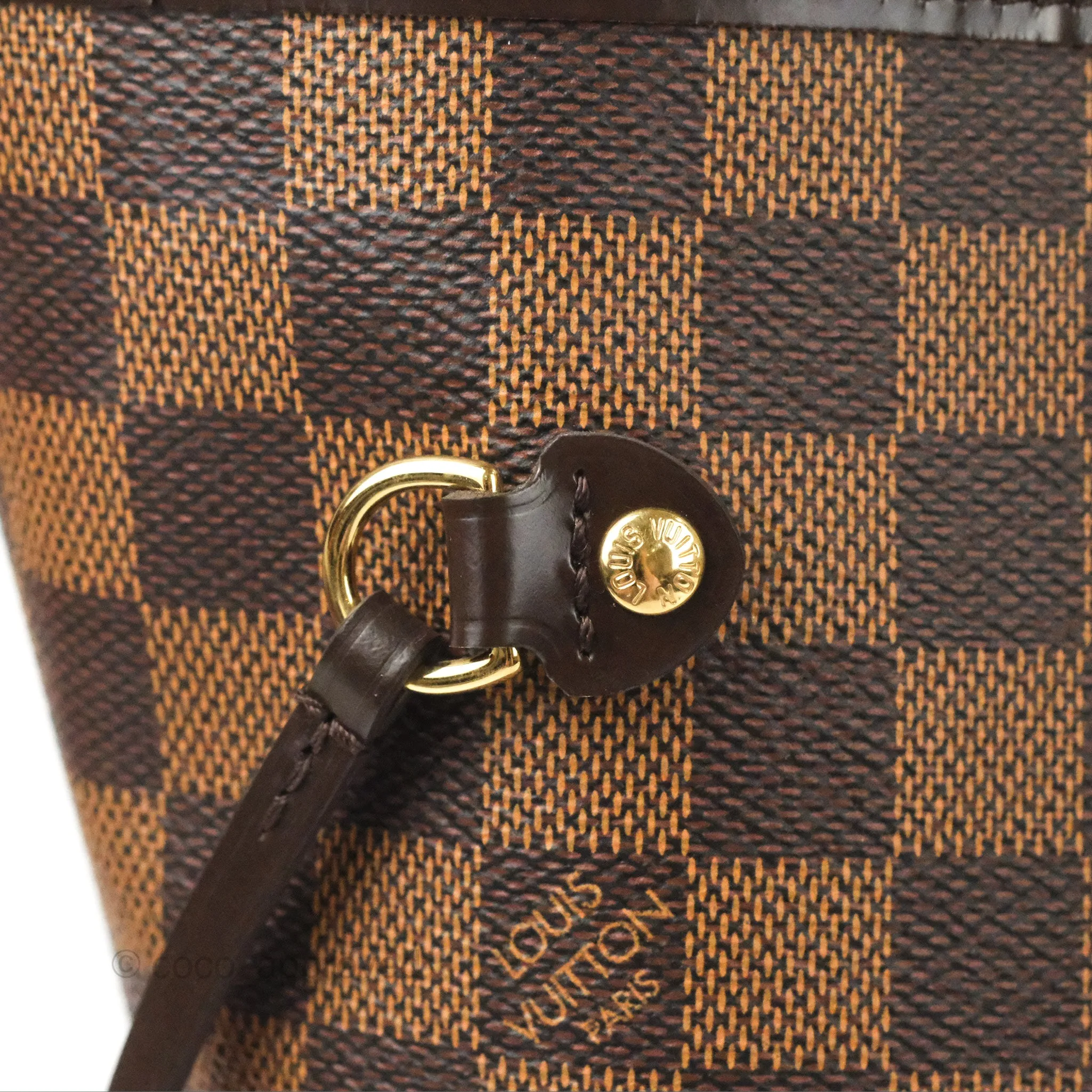 Louis Vuitton Neverfull MM Tote Bag Damier Ebene Canvas