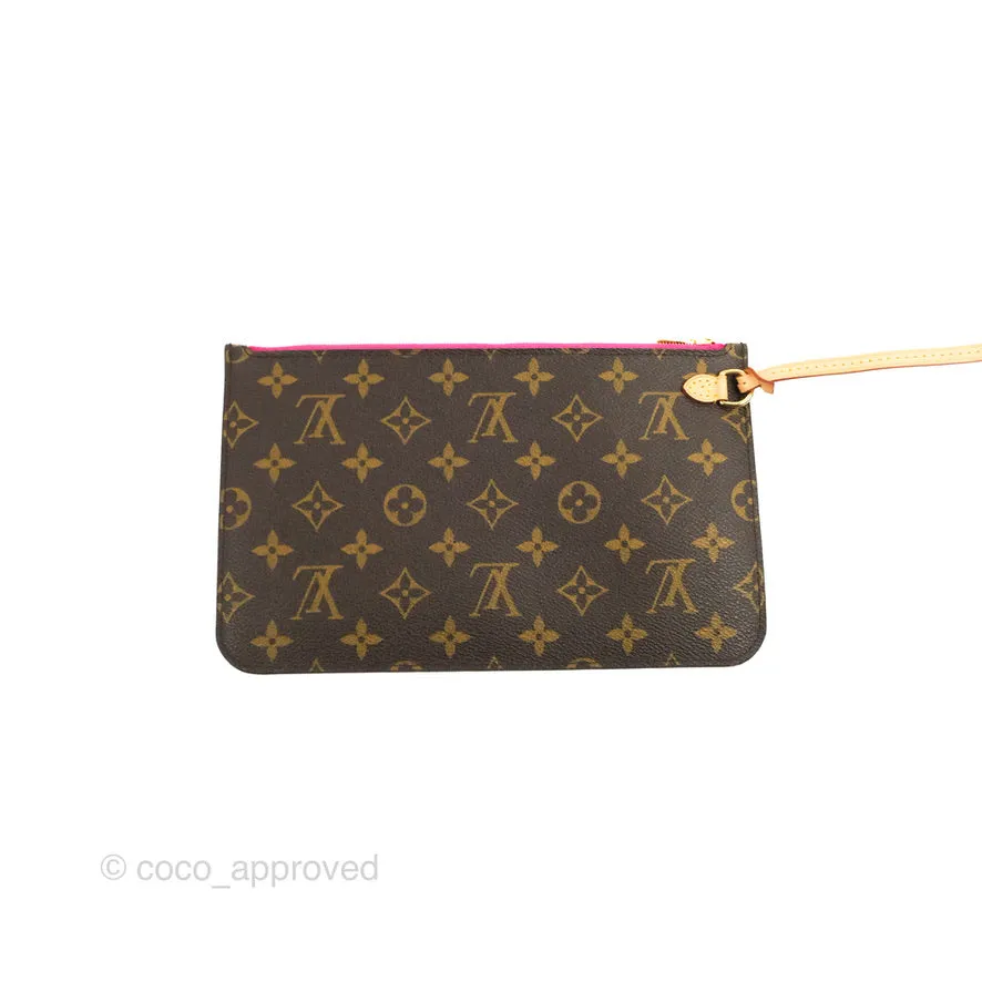 Louis Vuitton Neverfull MM Tote Bag Monogram Canvas Fuchsia