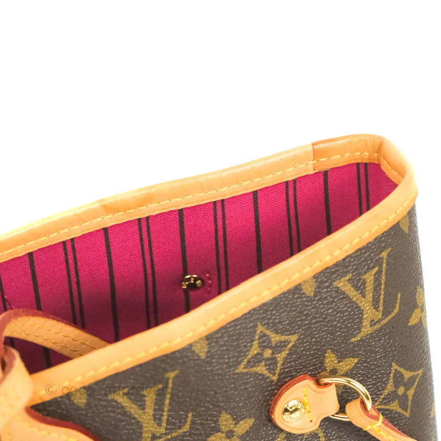 Louis Vuitton Neverfull MM Tote Bag Monogram Canvas Fuchsia