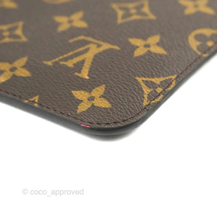 Louis Vuitton Neverfull MM Tote Bag Monogram Canvas Fuchsia