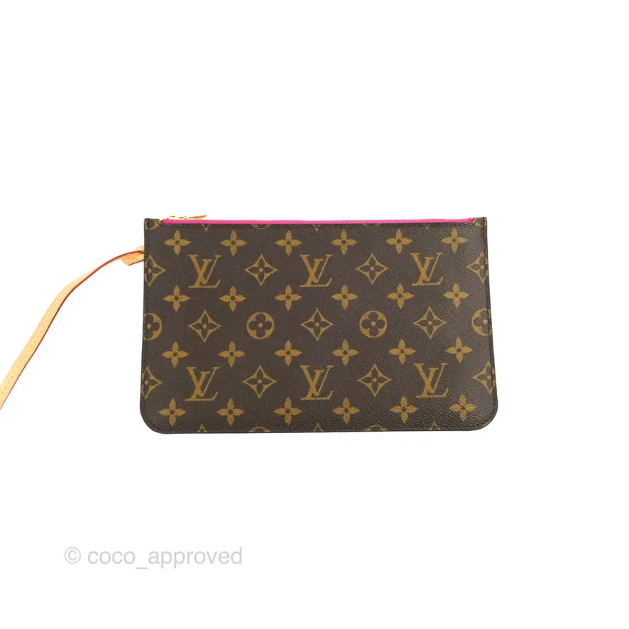 Louis Vuitton Neverfull MM Tote Bag Monogram Canvas Fuchsia