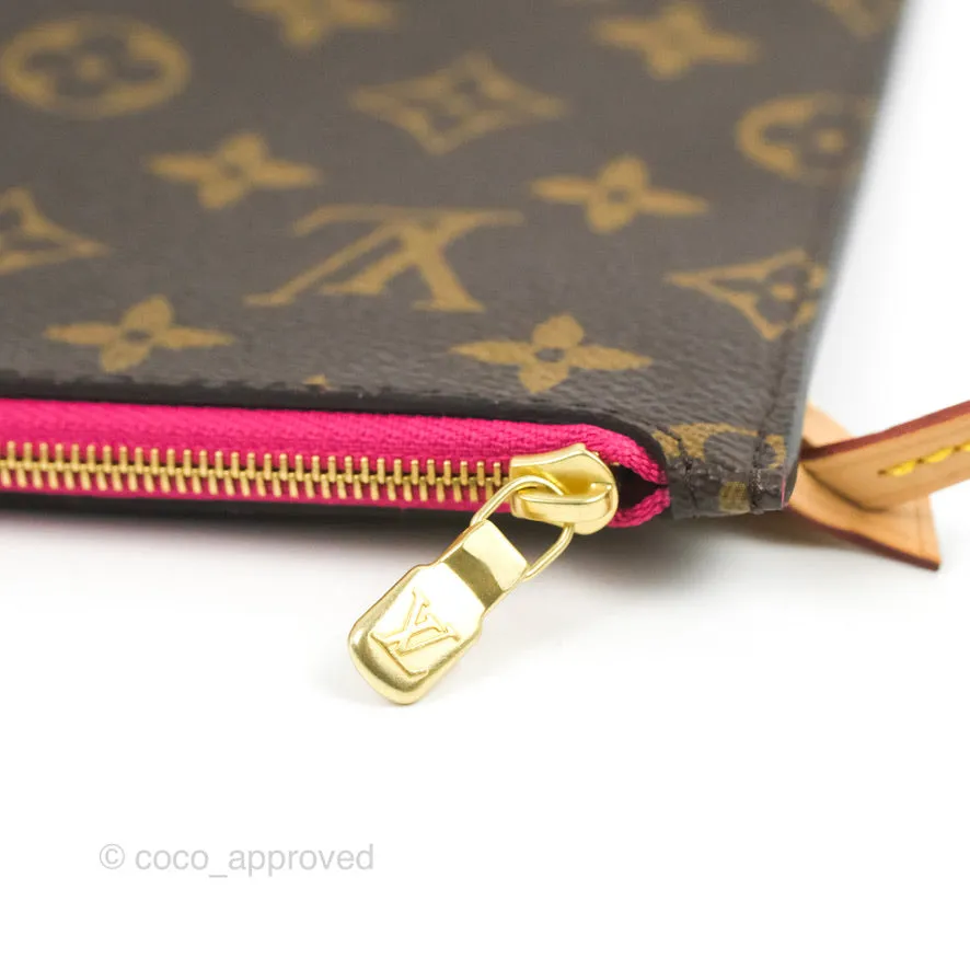 Louis Vuitton Neverfull MM Tote Bag Monogram Canvas Fuchsia
