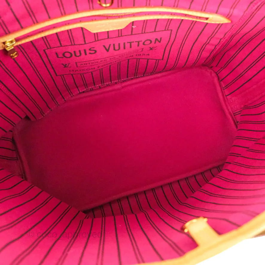 Louis Vuitton Neverfull MM Tote Bag Monogram Canvas Fuchsia