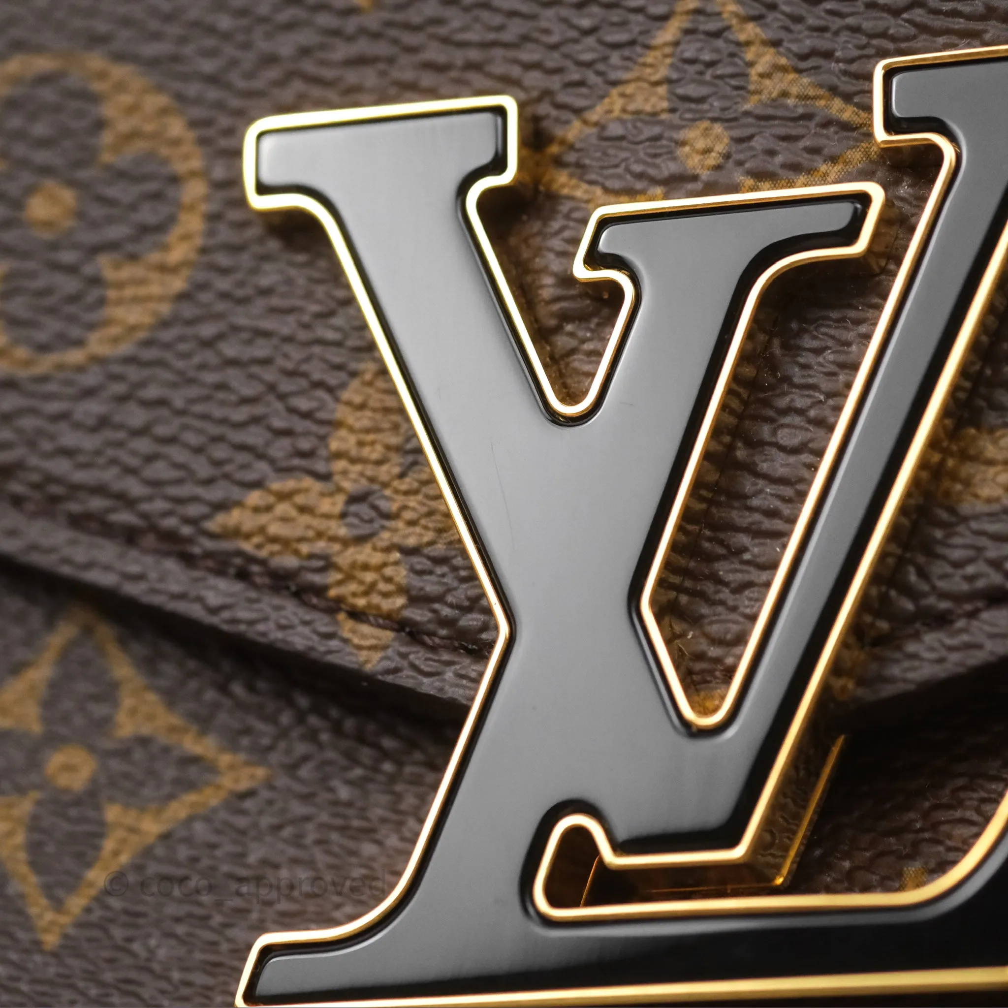 Louis Vuitton Passy Coated Canvas Monogram Gold Hardware
