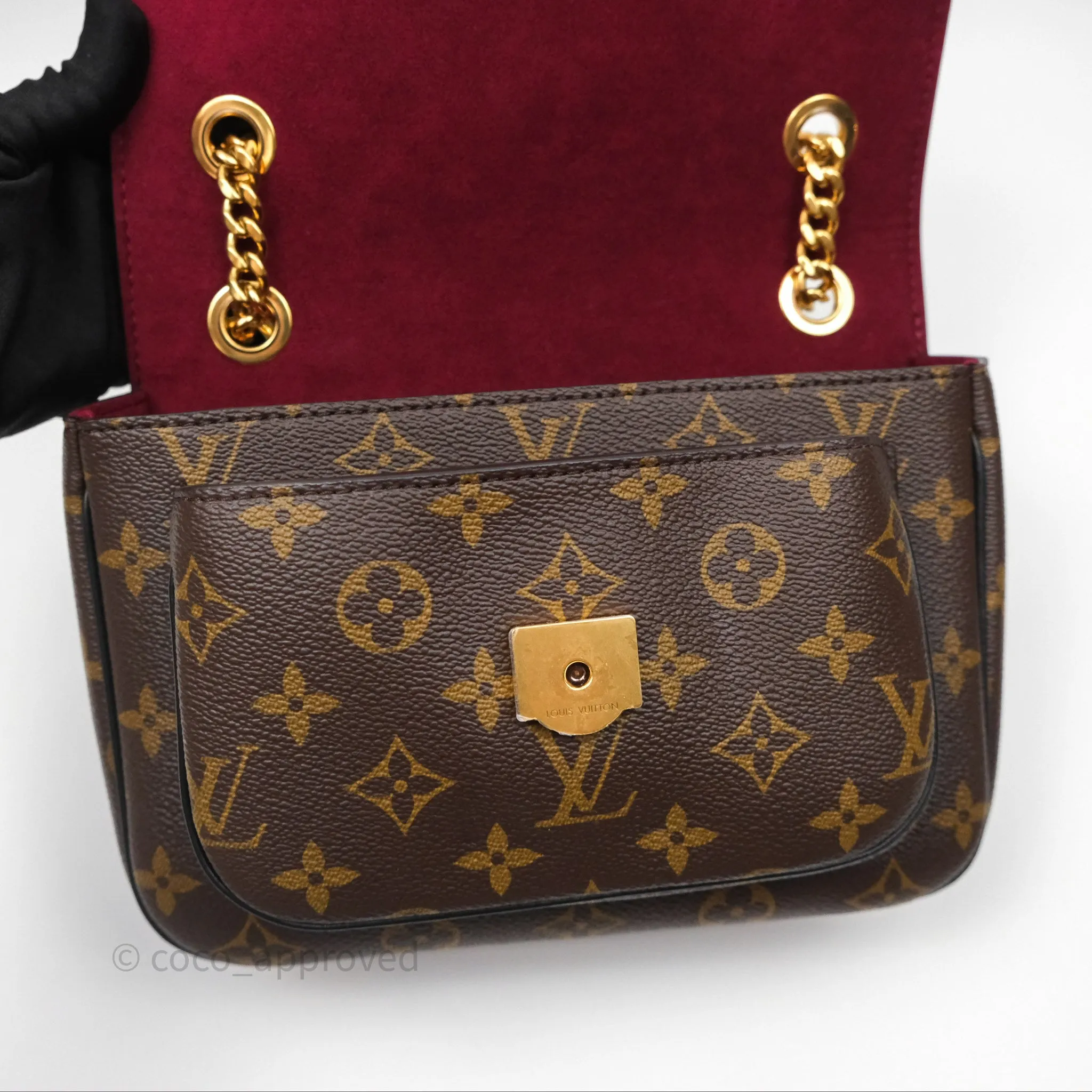 Louis Vuitton Passy Coated Canvas Monogram Gold Hardware