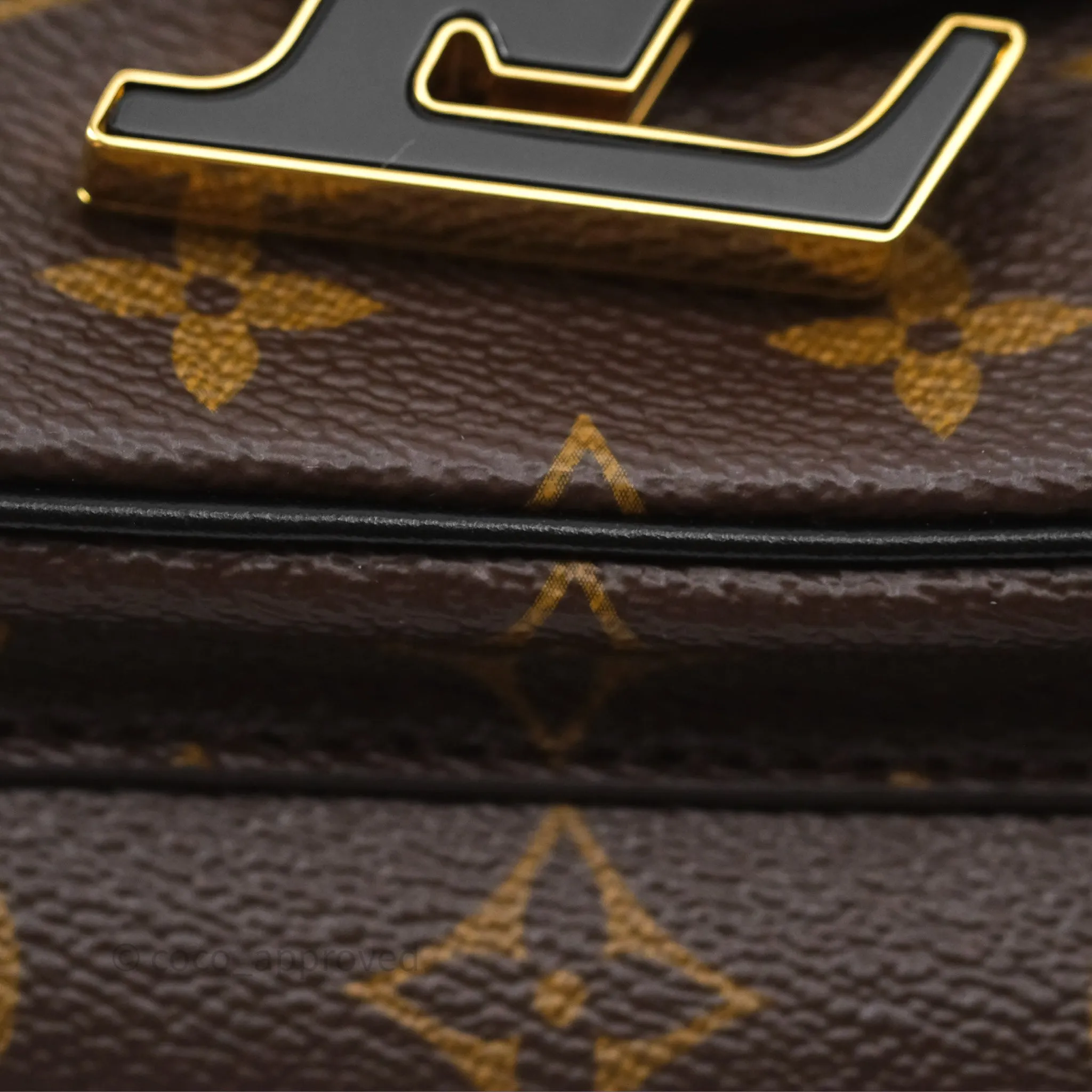 Louis Vuitton Passy Coated Canvas Monogram Gold Hardware