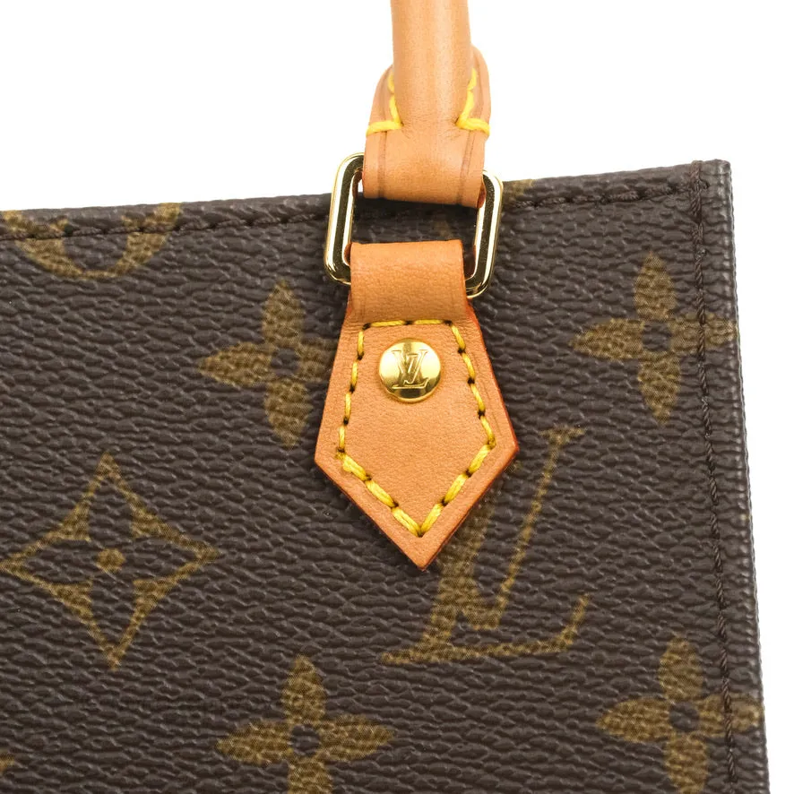 Louis Vuitton Petit Sac Plat Bag Monogram (No Strap)