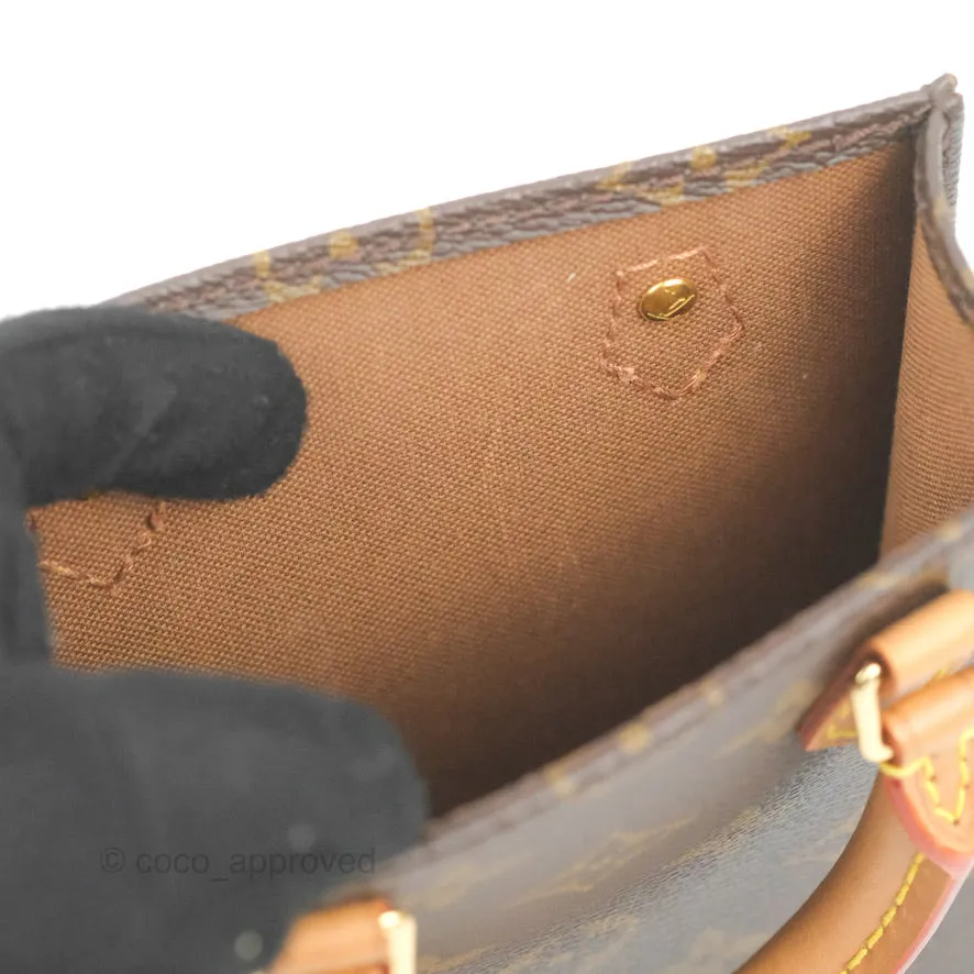 Louis Vuitton Petit Sac Plat Bag Monogram (No Strap)