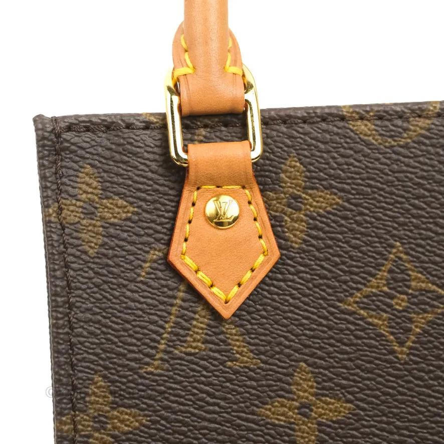 Louis Vuitton Petit Sac Plat Bag Monogram (No Strap)