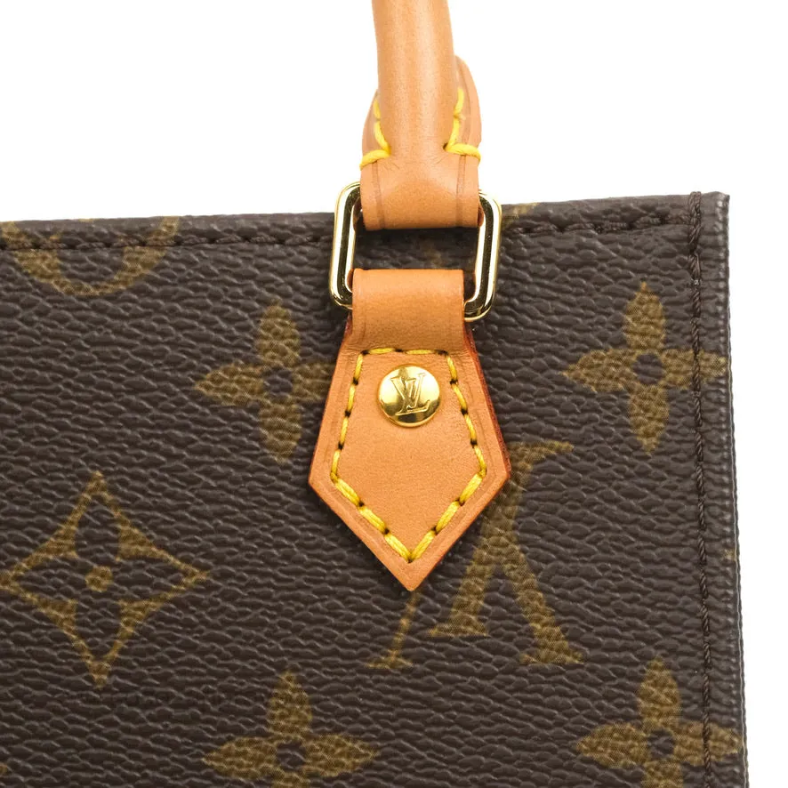 Louis Vuitton Petit Sac Plat Bag Monogram (No Strap)