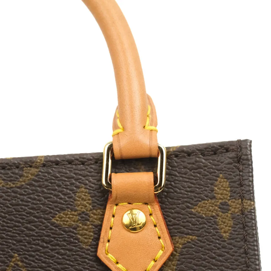 Louis Vuitton Petit Sac Plat Bag Monogram (No Strap)